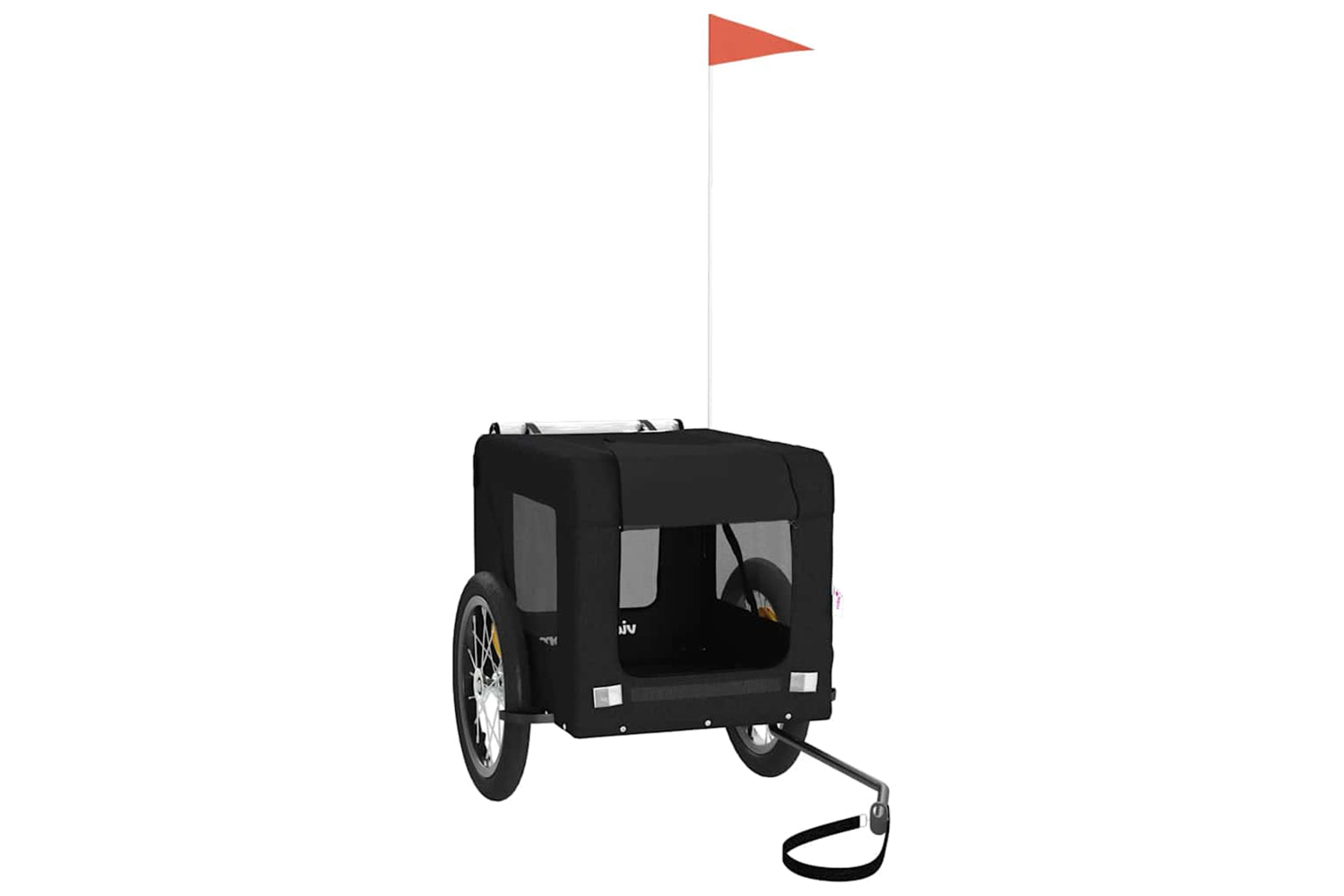 Vidaxl 93919 Pet Bike Trailer Black Oxford Fabric&iron-2