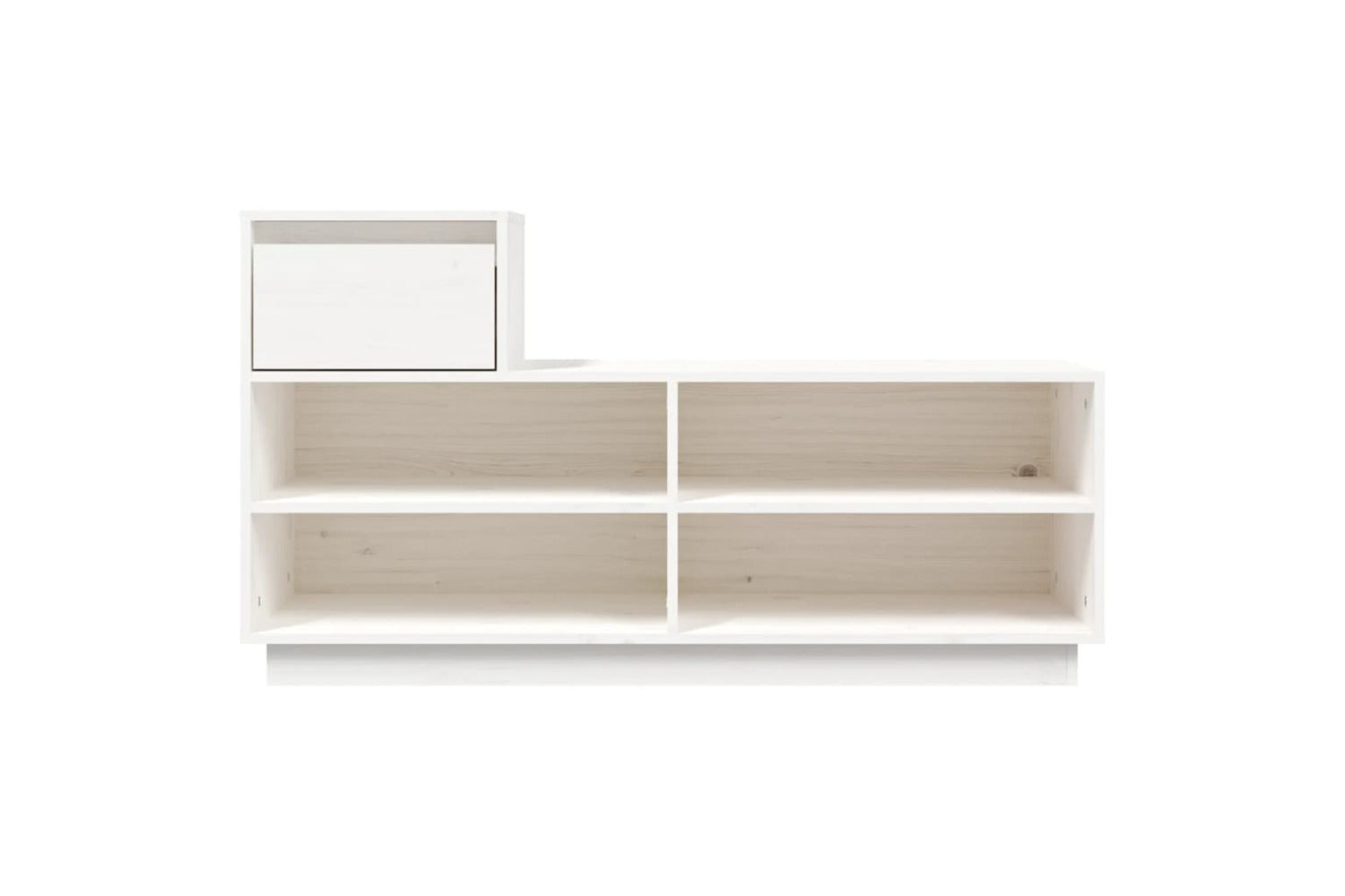 vidaXL 814450 Shoe Cabinet White 110x34x61cm Solid Wood Pine