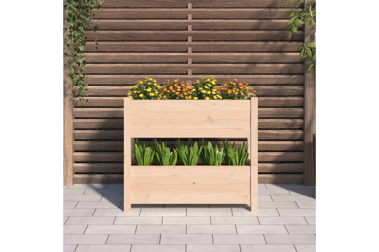 vidaXL 823941 Planter 77x25x66cm Solid Wood Pine-2