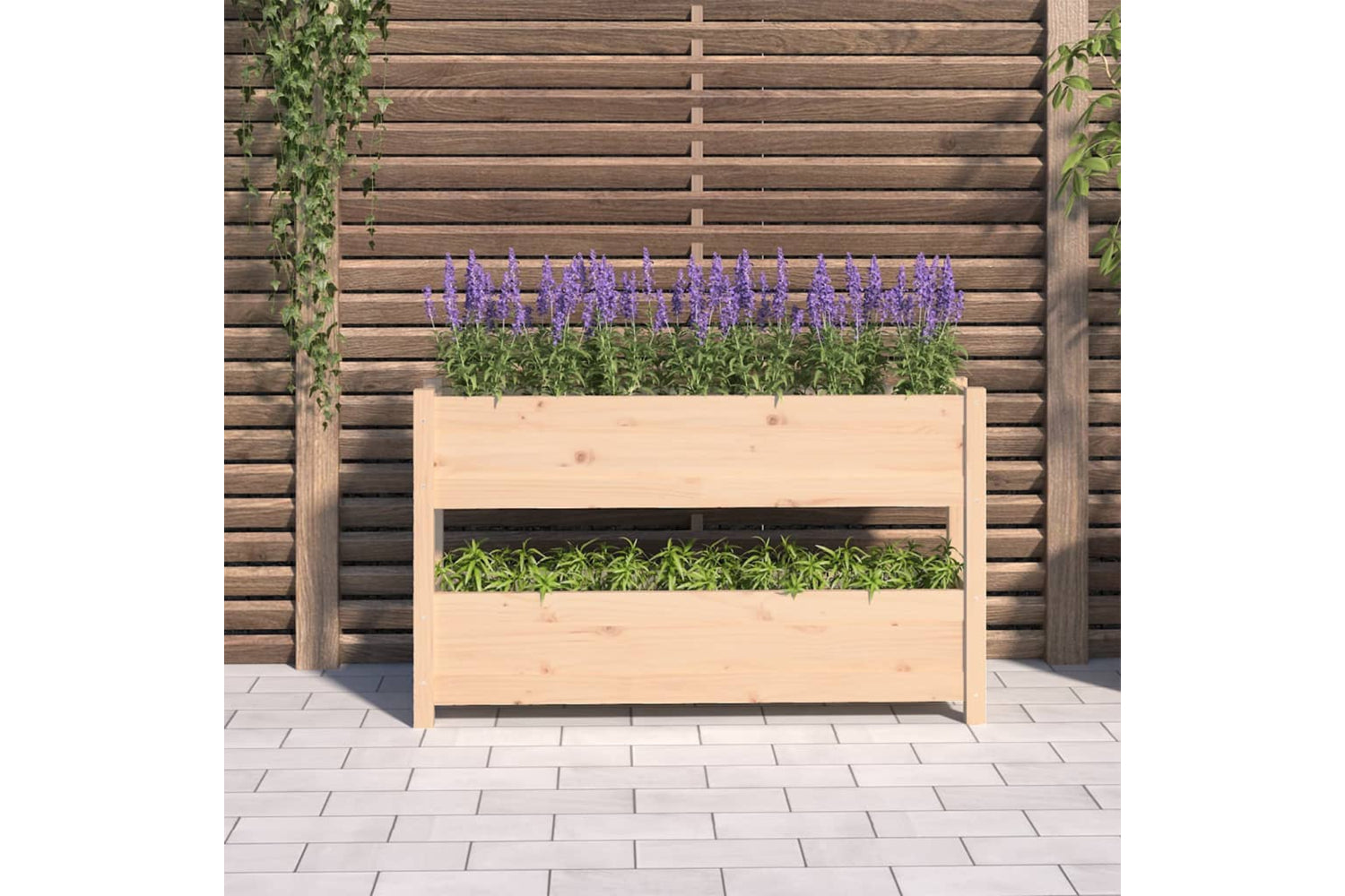 vidaXL 823927 Planter 112x25x66cm Solid Wood Pine-2