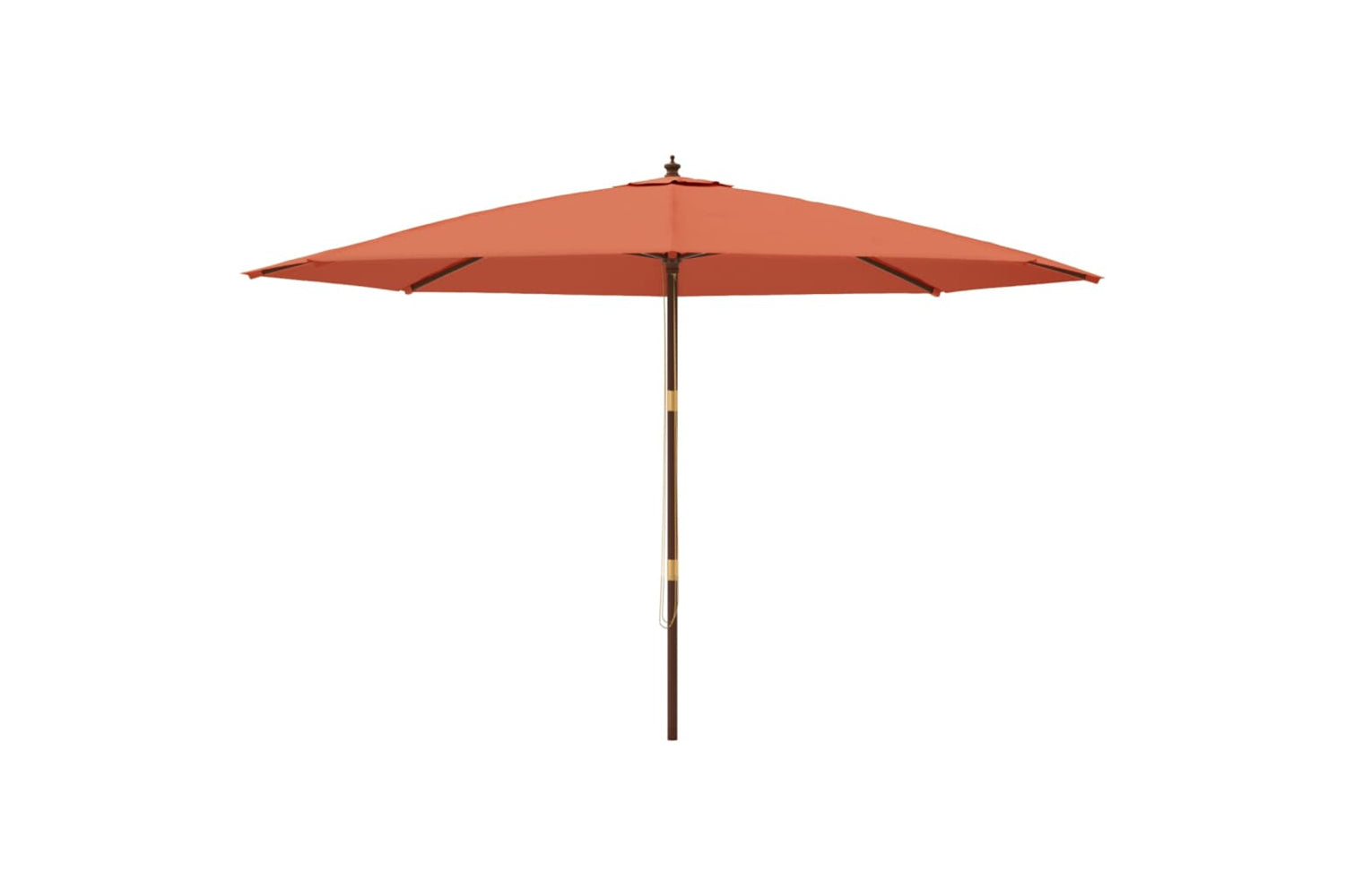 vidaXL 363180 Garden Parasol With Wooden Pole Terracotta 400x273cm-2
