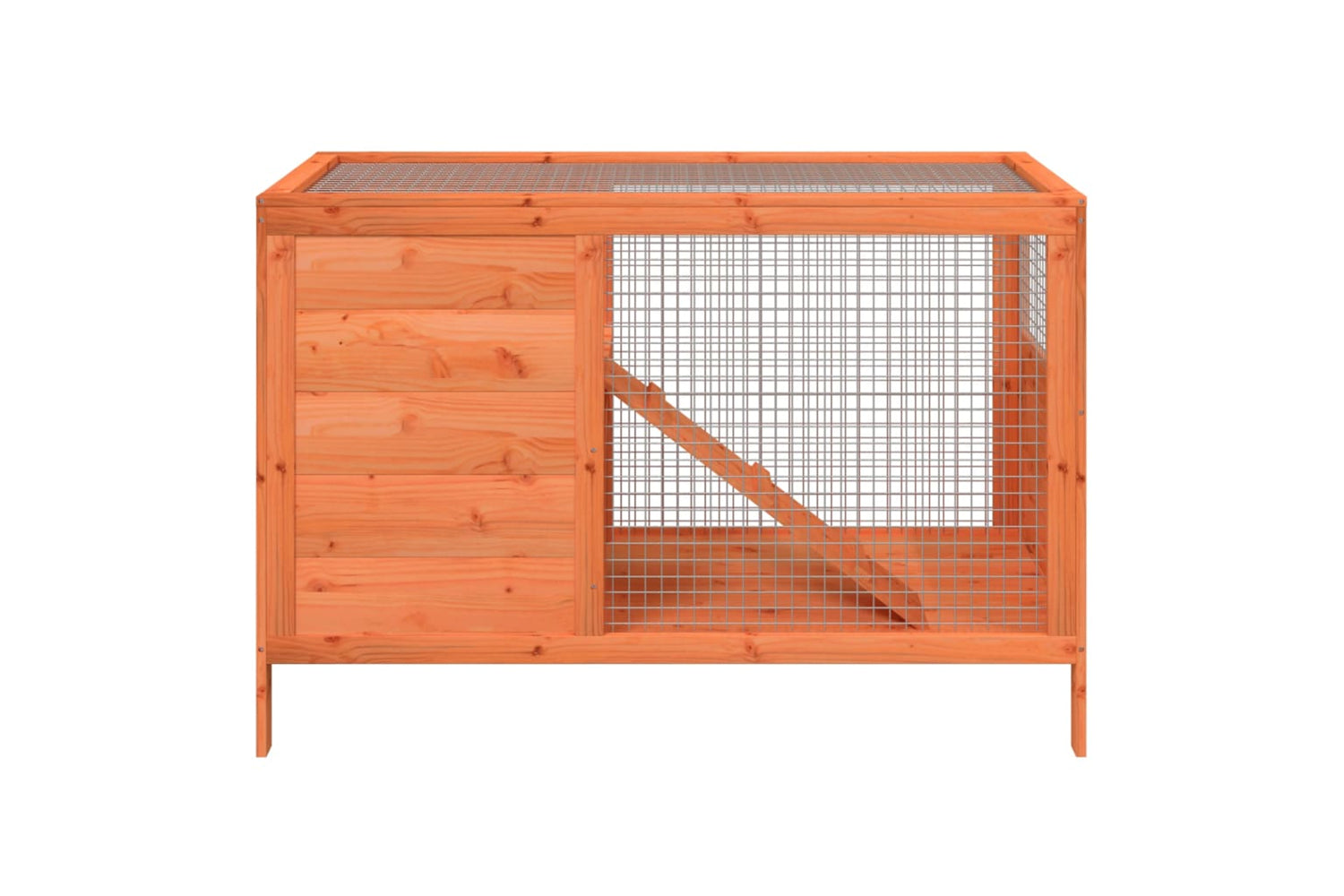 Vidaxl Rabbit Hutch Brown 103x44x69.5 Cm Solid Wood Pine-2