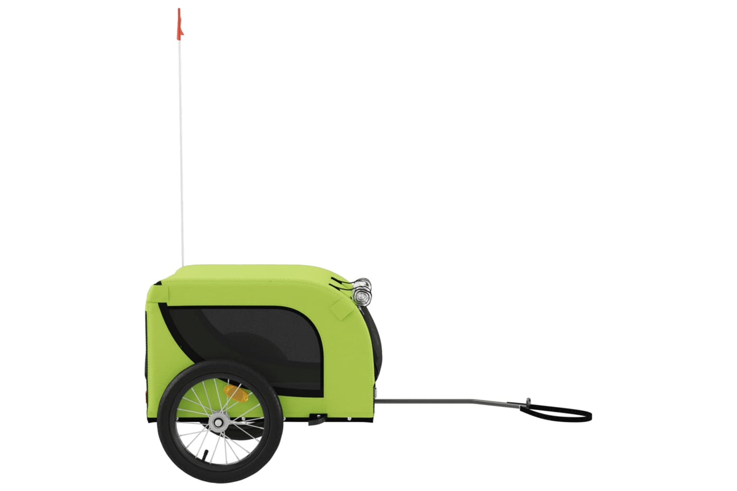 Vidaxl 94004 Pet Bike Trailer Green And Black Oxford Fabric And Iron-4