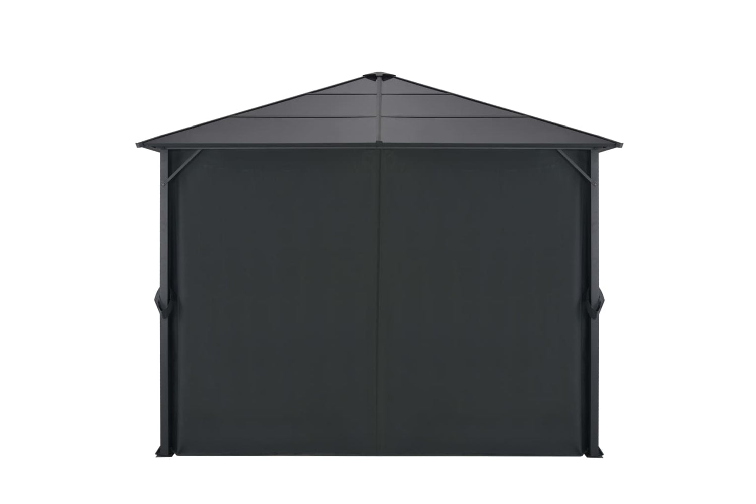 Vidaxl 44640 Gazebo With Curtain Aluminium 3x3 M Black-3