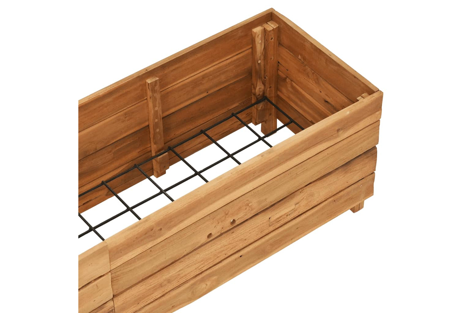 vidaXL Raised Bed 150x40x38cm Recycled Teak Wood And Steel-5