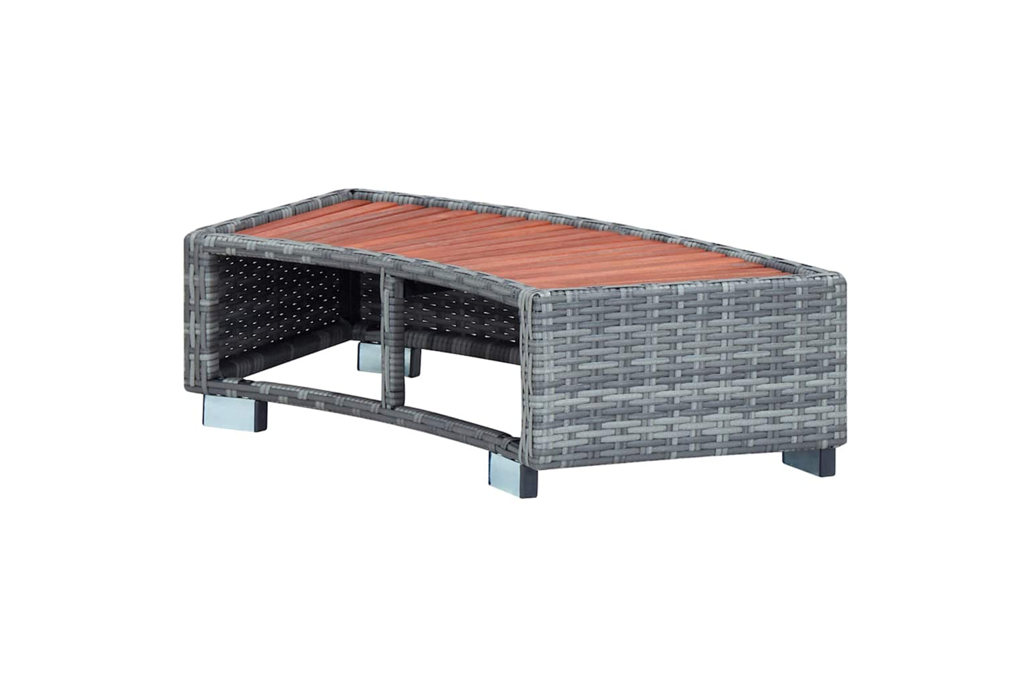 vidaXL 46461 Spa Step Grey Poly Rattan 92x45x25cm-5