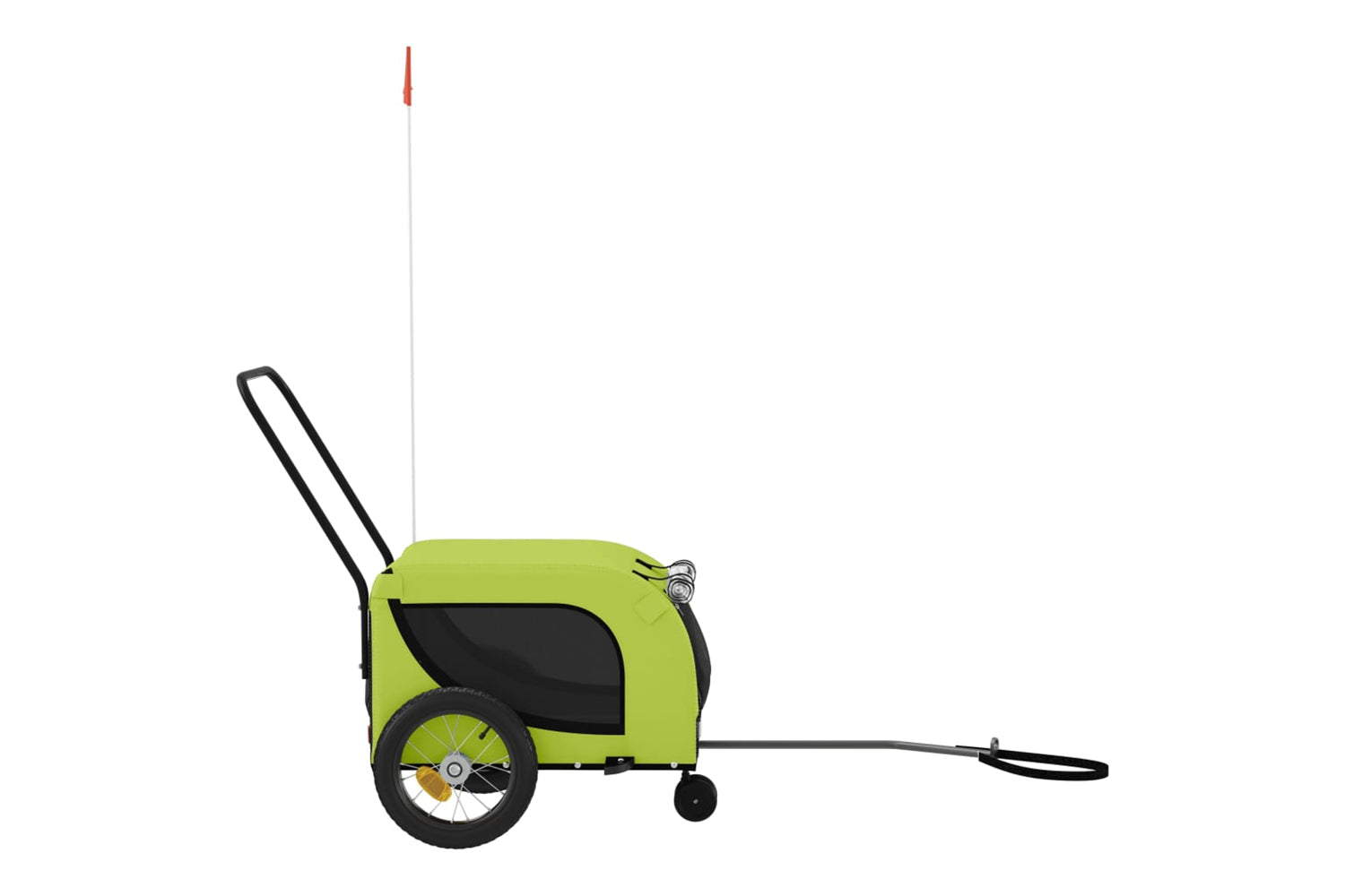 Vidaxl 94018 Pet Bike Trailer Green And Black Oxford Fabric And Iron-4