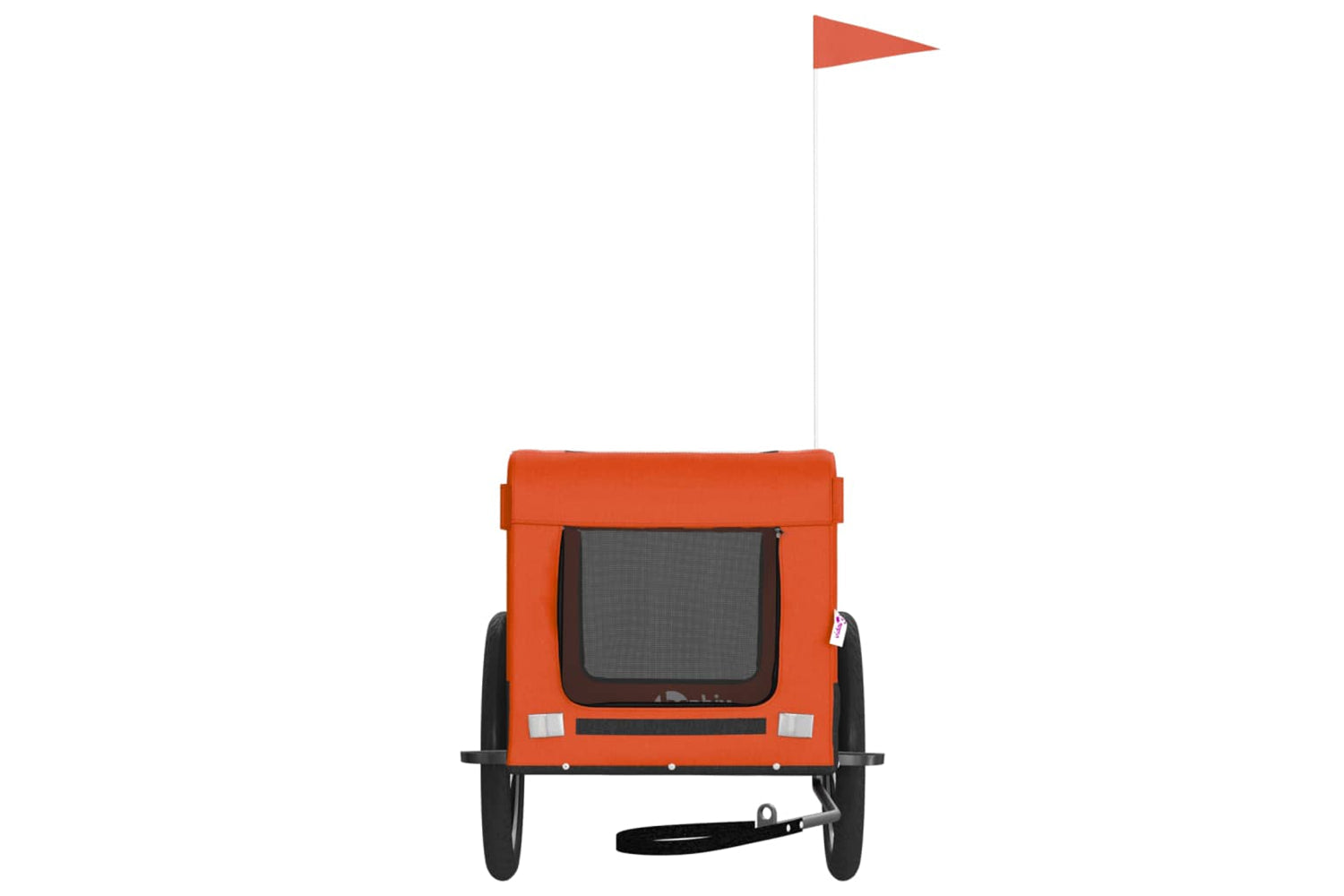 Vidaxl 93921 Pet Bike Trailer Orange And Black Oxford Fabric&iron-4