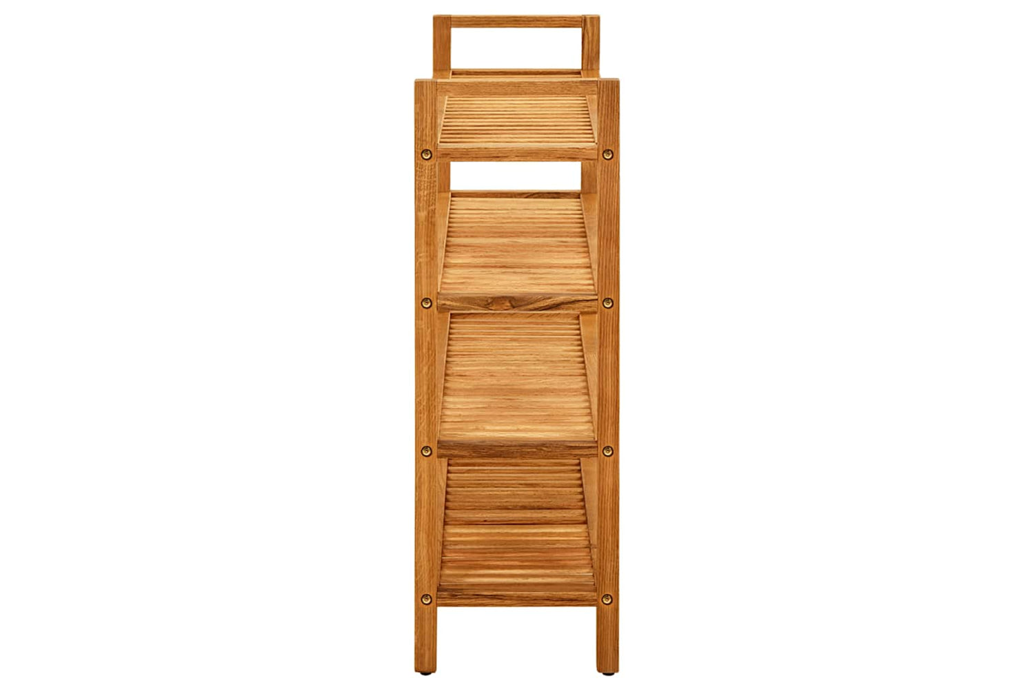 vidaXL 331750 Shoe Rack With 4 Shelves 100x27x80cm Solid Oak Wood-3