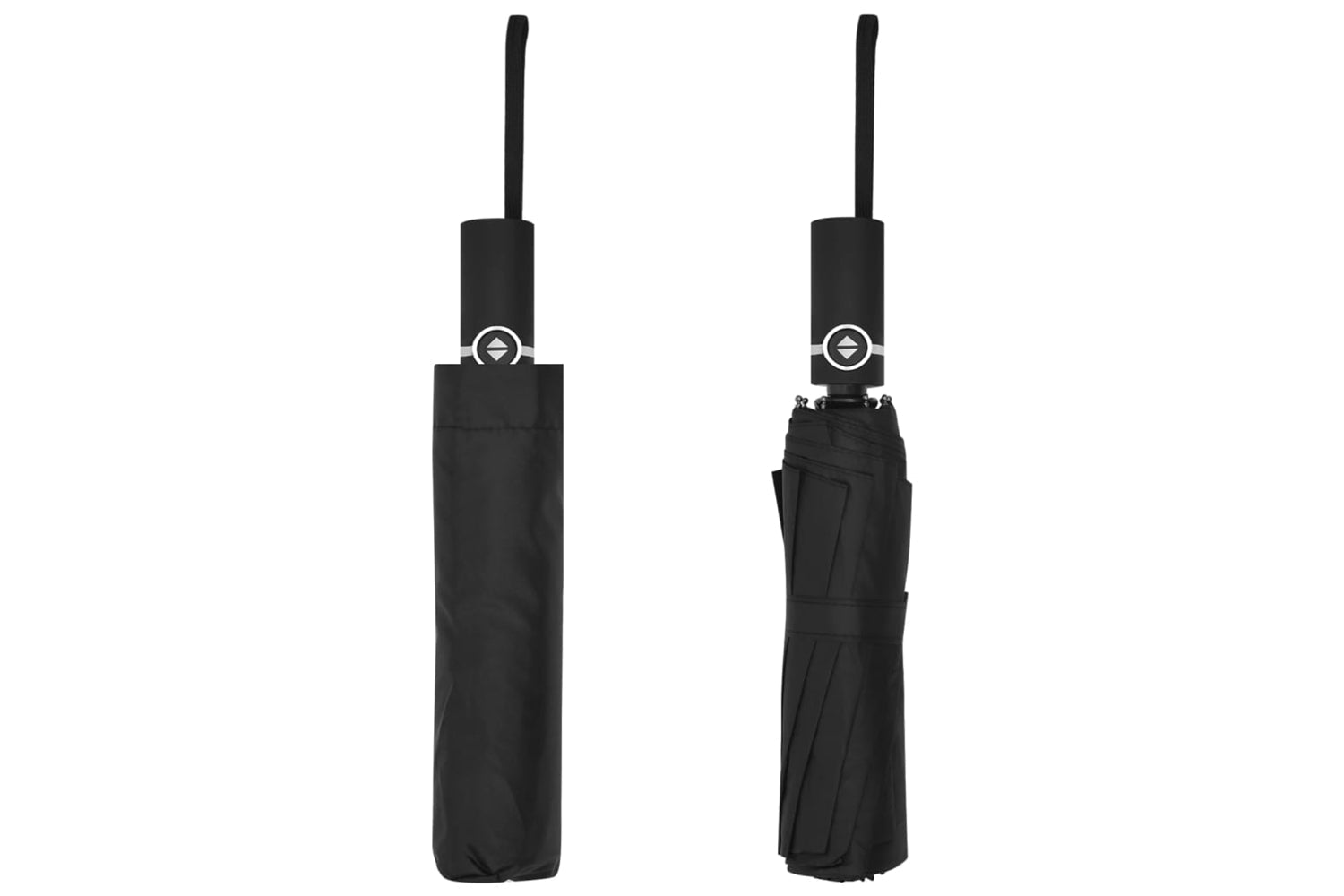 vidaXL 149145 Automatic Folding Umbrella Black 104cm-3