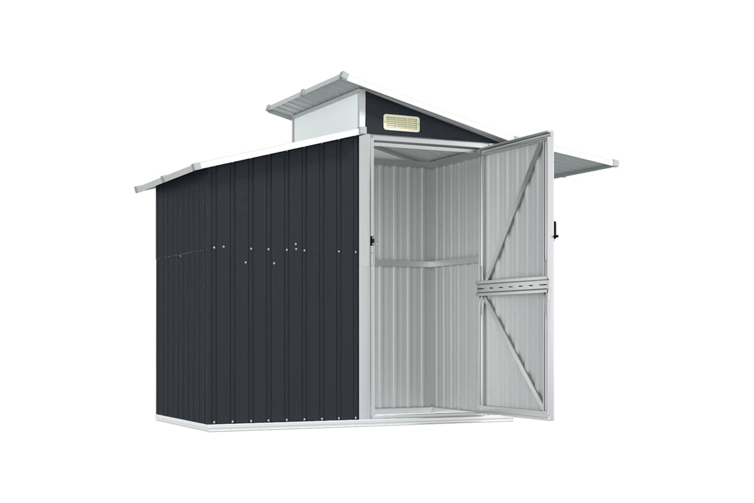 vidaXL Garden Shed Anthracite 270x130x208.5cm Galvanised Steel-3