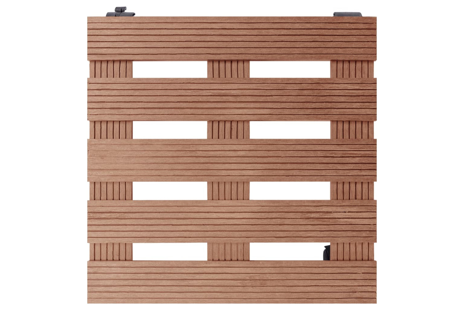 vidaXL 149035 Plant Trolleys 2 Pcs Brown 30x30x7.5cm Wpc-3