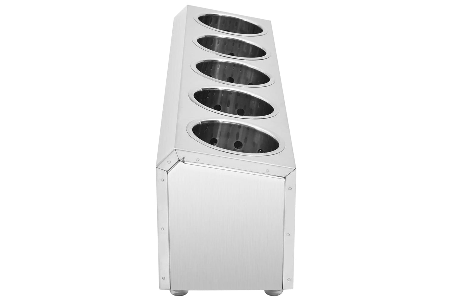 Vidaxl 51228 Cutlery Holder 5 Grids Rectangular Stainless Steel-3