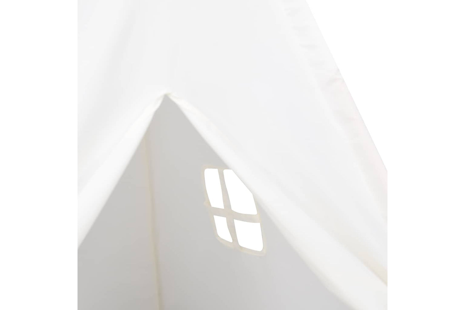 Vidaxl Children Teepee Tent With Bag Peach Skin White 120x120x150 Cm-5