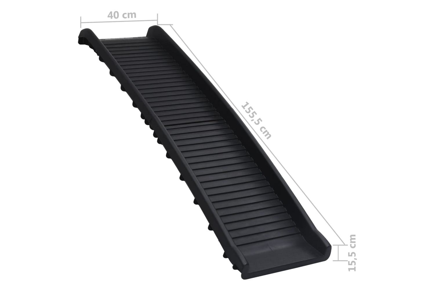 vidaXL 170987 Folding Dog Ramp Black 155.5x40x15.5cm-7