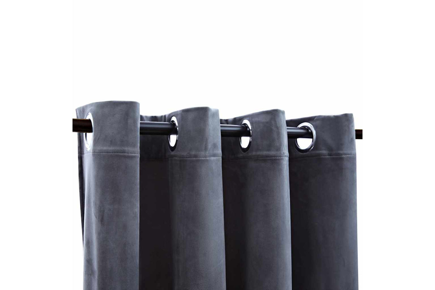 Vidaxl Blackout Curtains With Rings 2 Pcs Velvet Anthracite 140x225 Cm-2