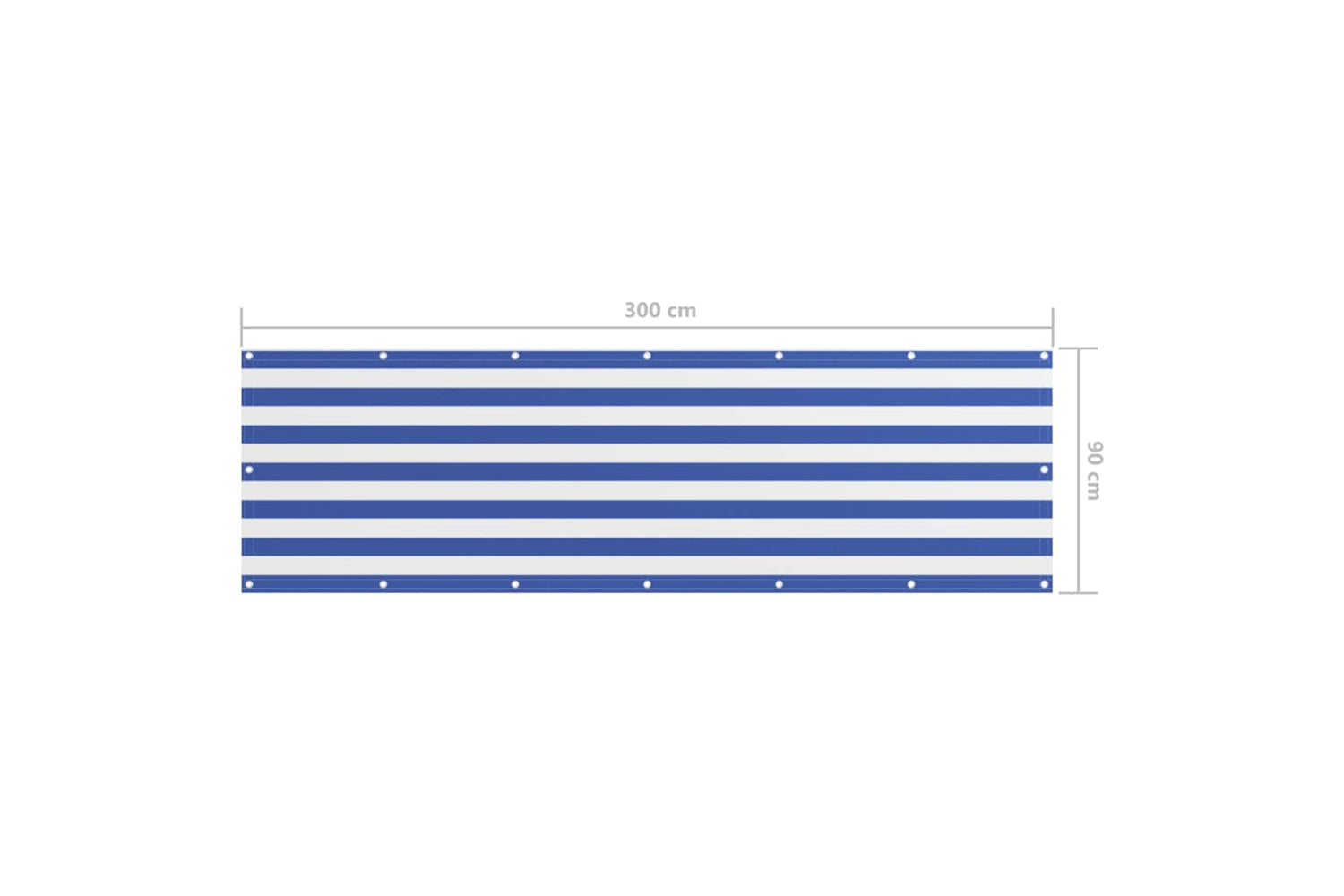 vidaXL 134916 Balcony Screen White And Blue 90x300cm Oxford Fabric-5
