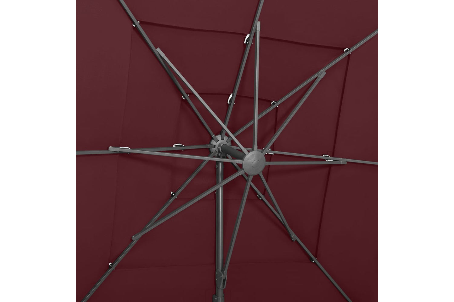 vidaXL 313824 4-tier Parasol With Aluminium Pole Bordeaux Red 250x250cm-7