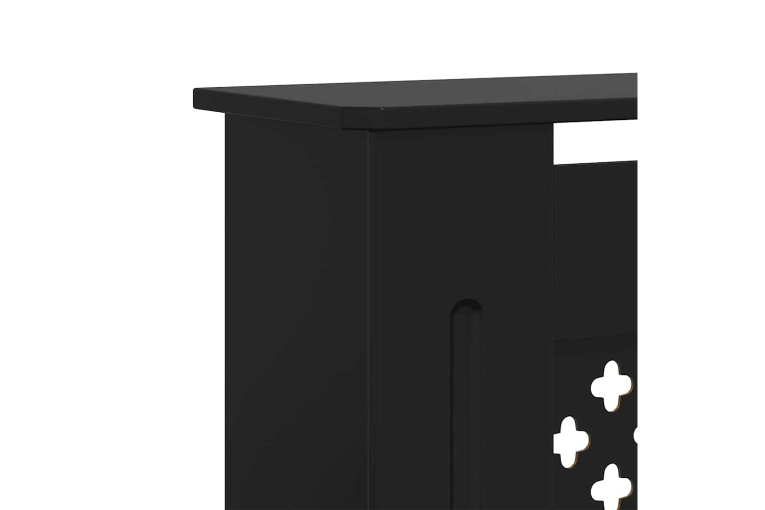 vidaXL Mdf Radiator Cover Black 205cm-7