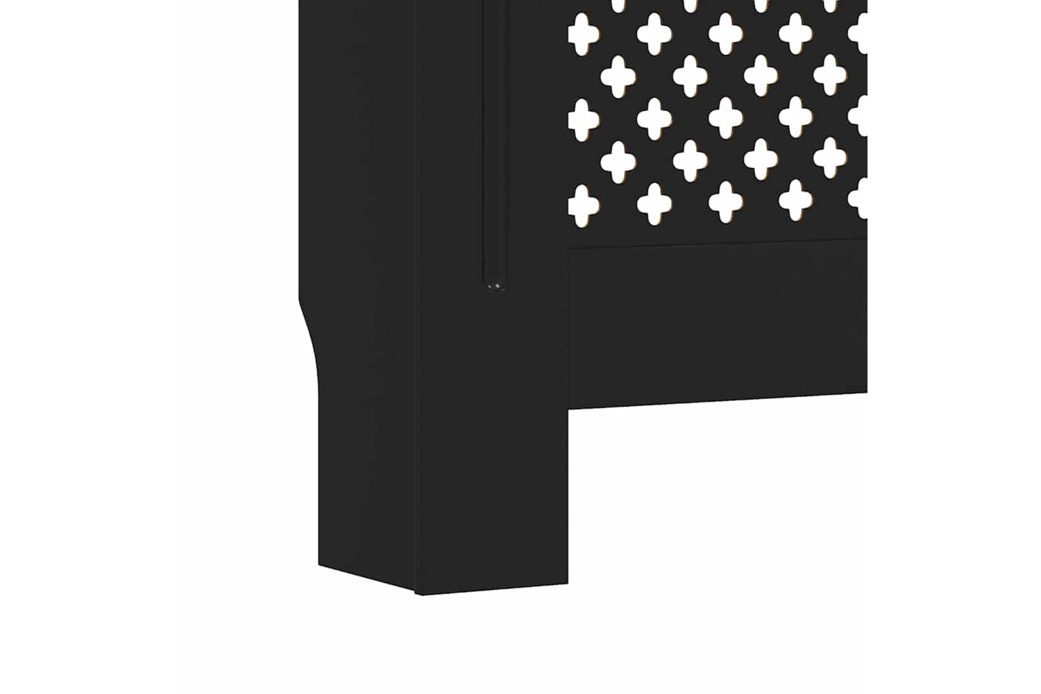 vidaXL Mdf Radiator Cover Black 205cm-8