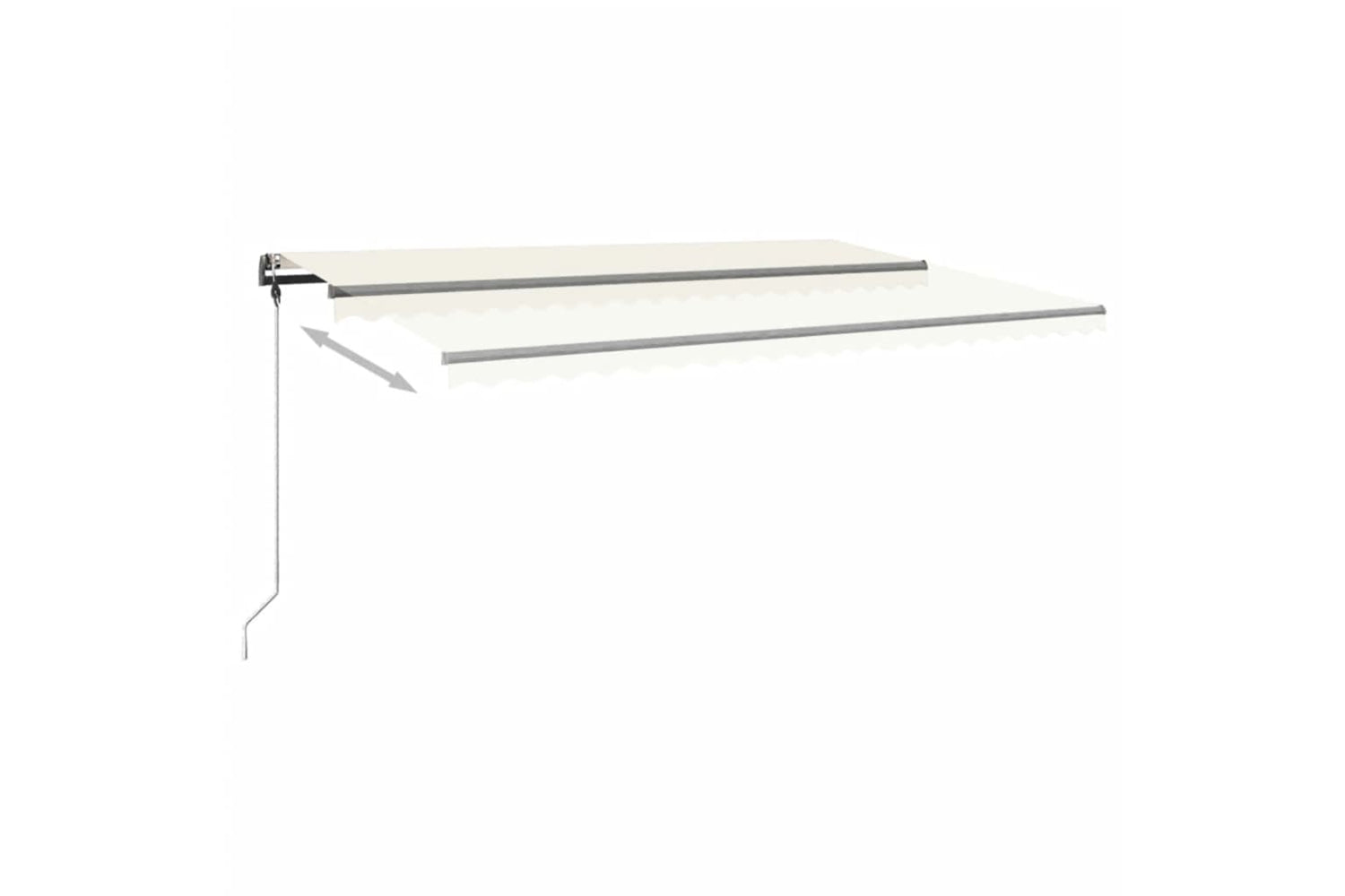 vidaXL 3069777 Freestanding Manual Retractable Awning 500x300cm Cream-6