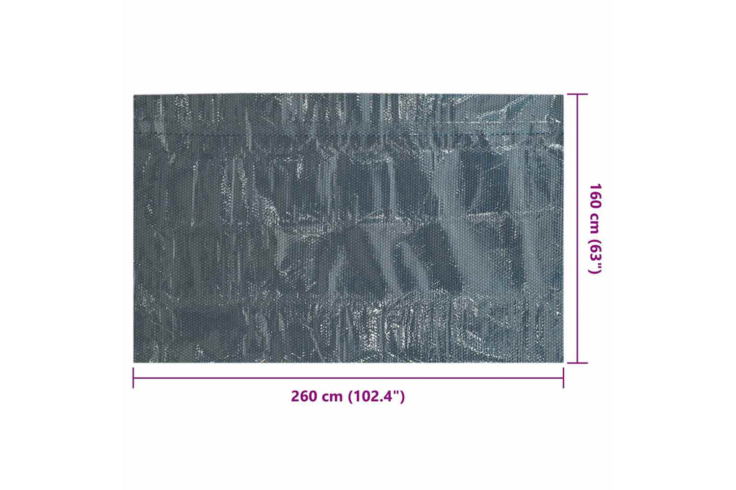 vidaXL 92981 Floating Pe Solar Pool Film 260x160cm Black And Blue-6