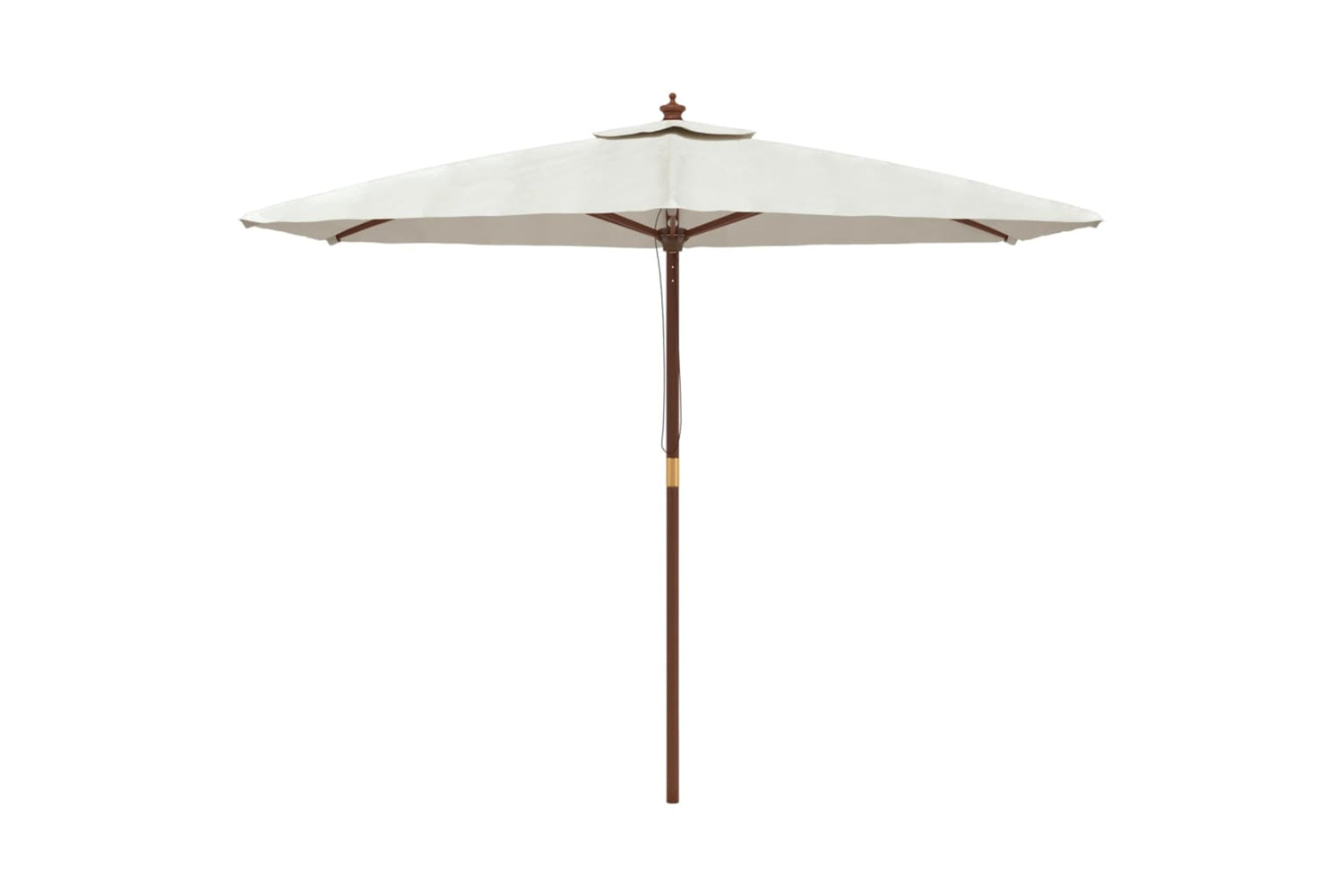 vidaXL 363167 Garden Parasol With Wooden Pole Sand 299x240cm-2