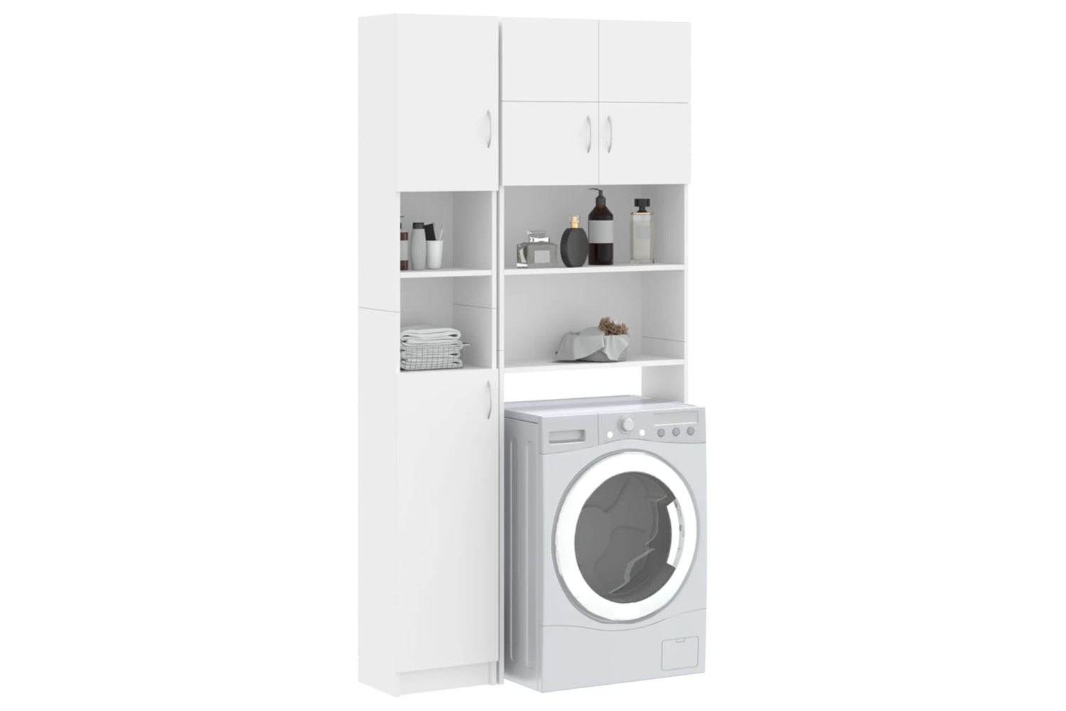 Vidaxl 3055636 Washing Machine Cabinet Set White Engineered Wood-2