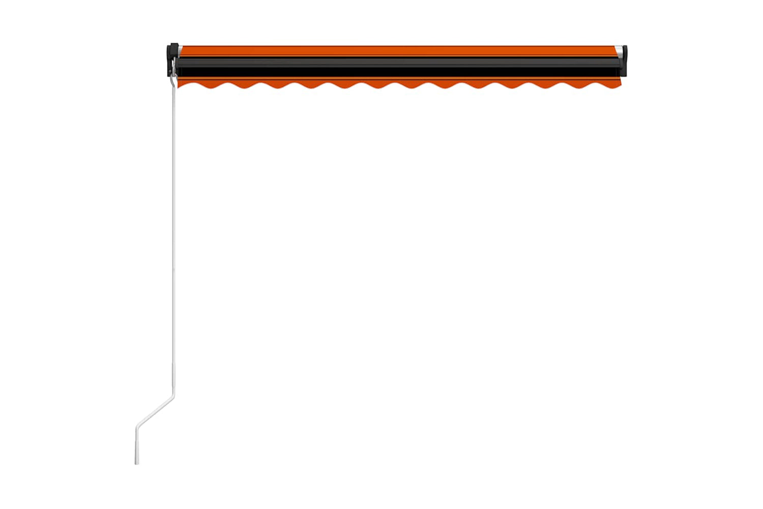 Vidaxl Manual Retractable Awning With Led 350x250 Cm Orange And Brown-4