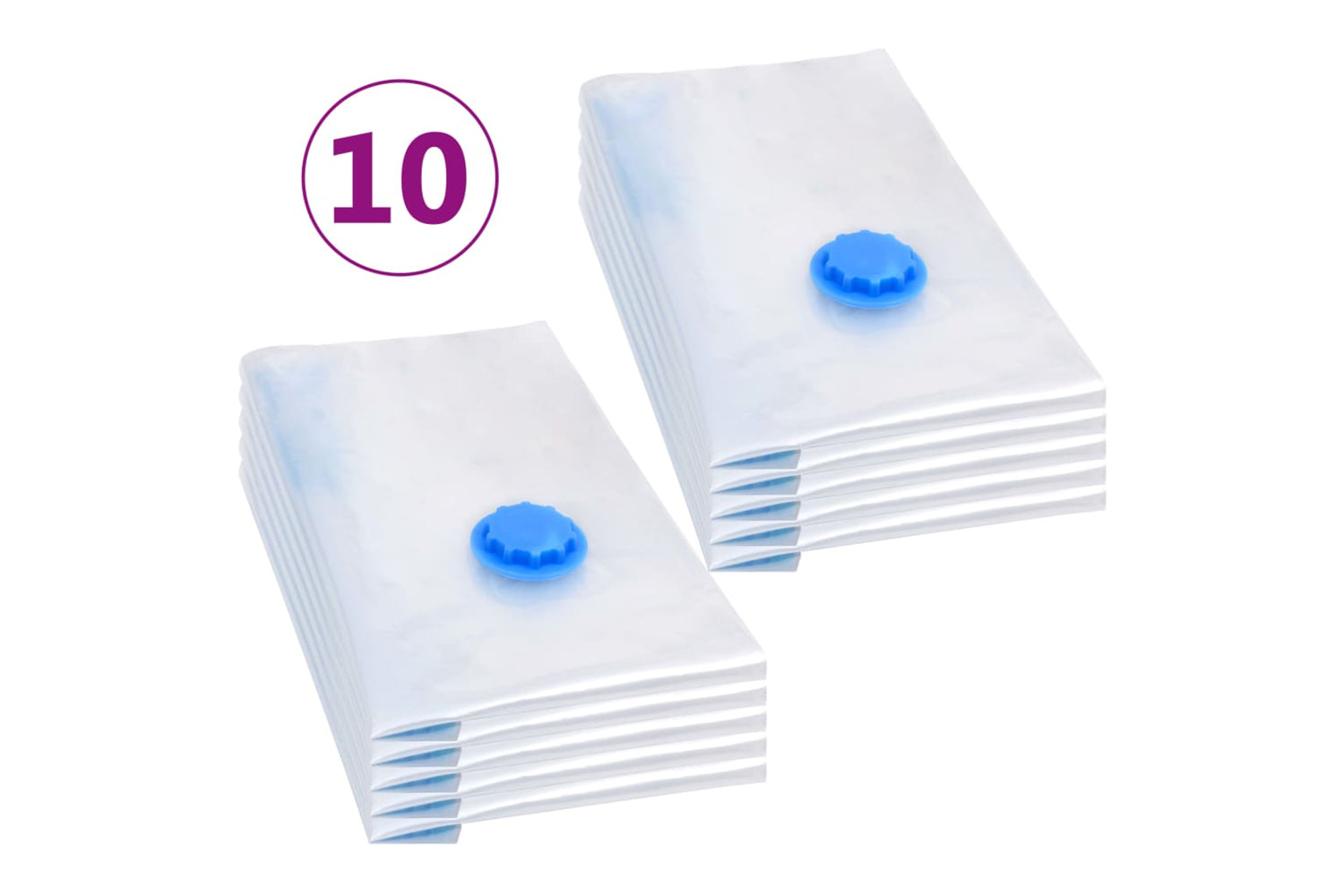 vidaXL 51329 Vacuum Travel Storage Bags Clothing Bags 60x40cm 10 Pcs-2