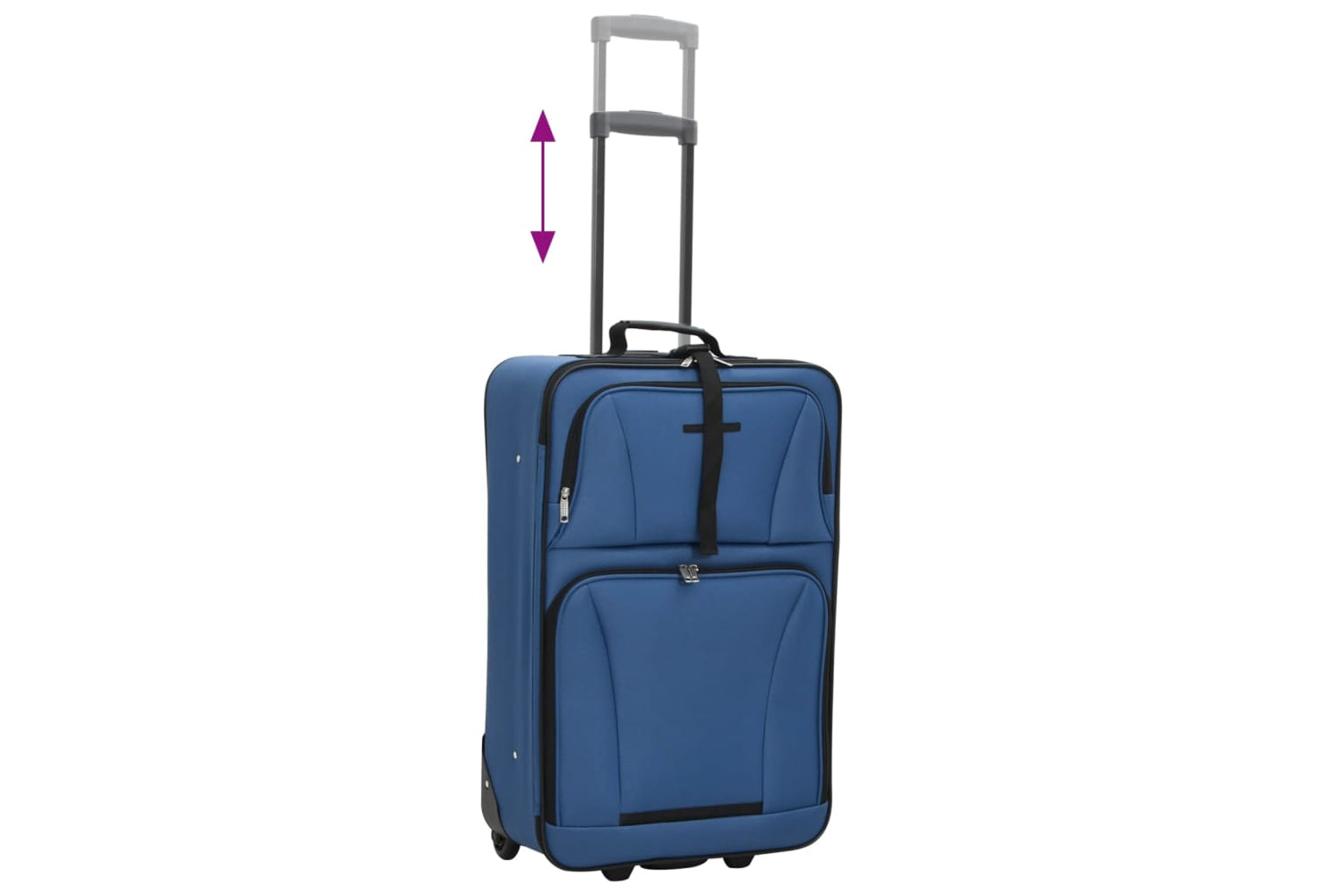 vidaXL 4002829 5 Piece Travel Luggage Set Bule Fabric-6