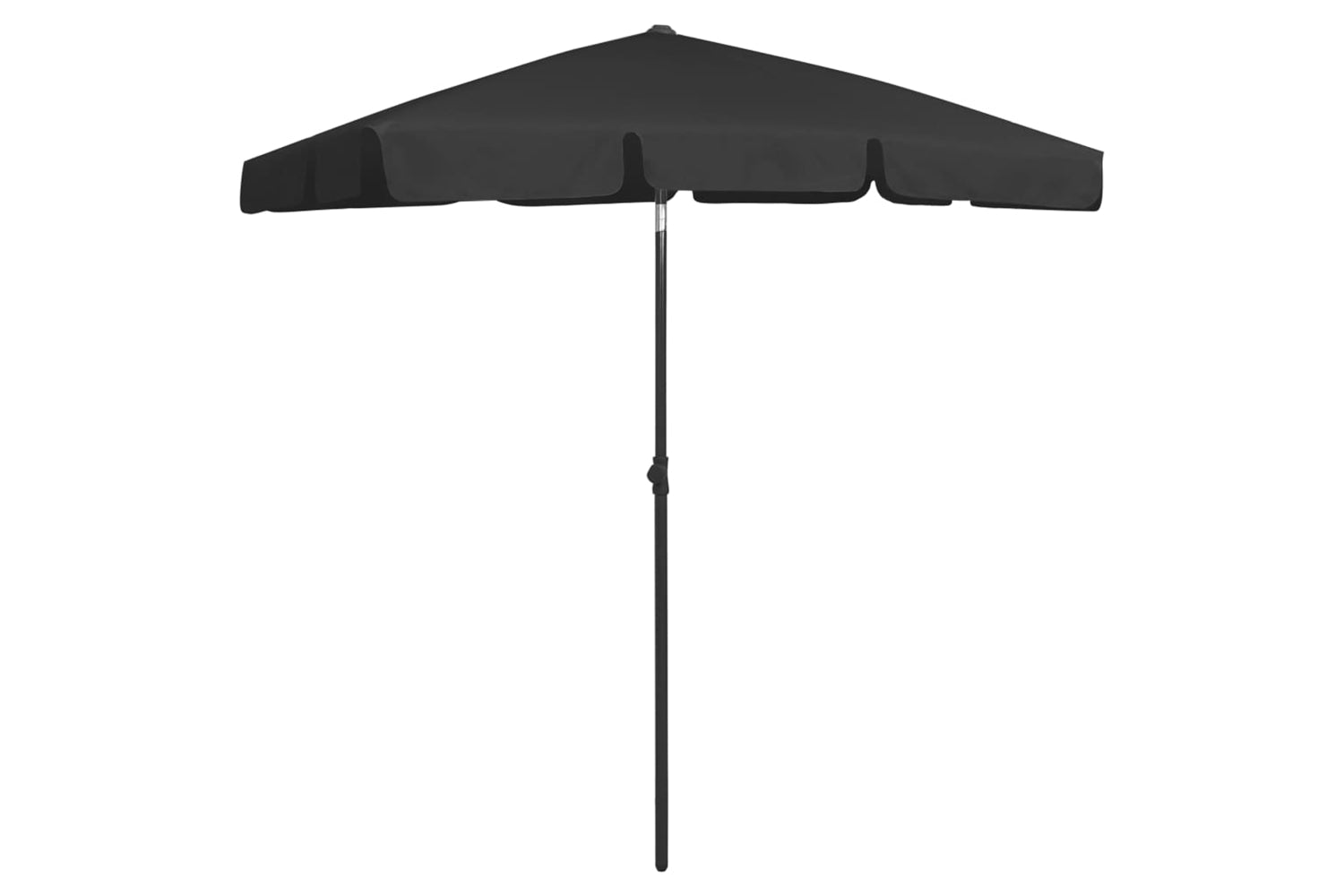 vidaXL 314725 Beach Umbrella Black 180x120cm-2