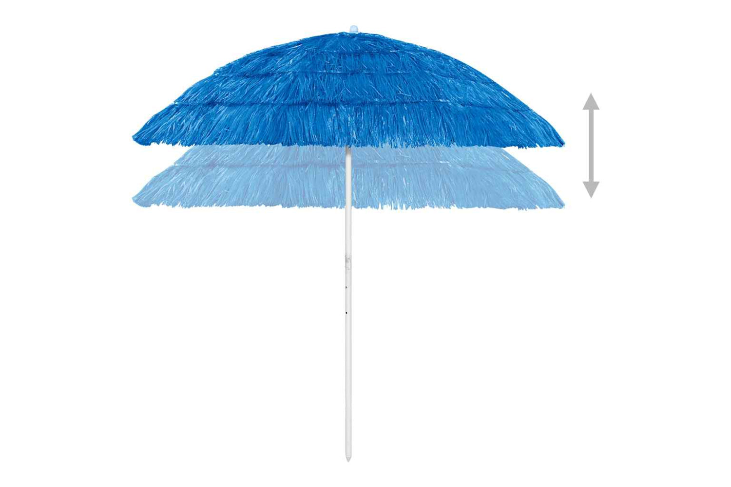 vidaXL 314695 Hawaii Beach Umbrella Blue 240cm-2