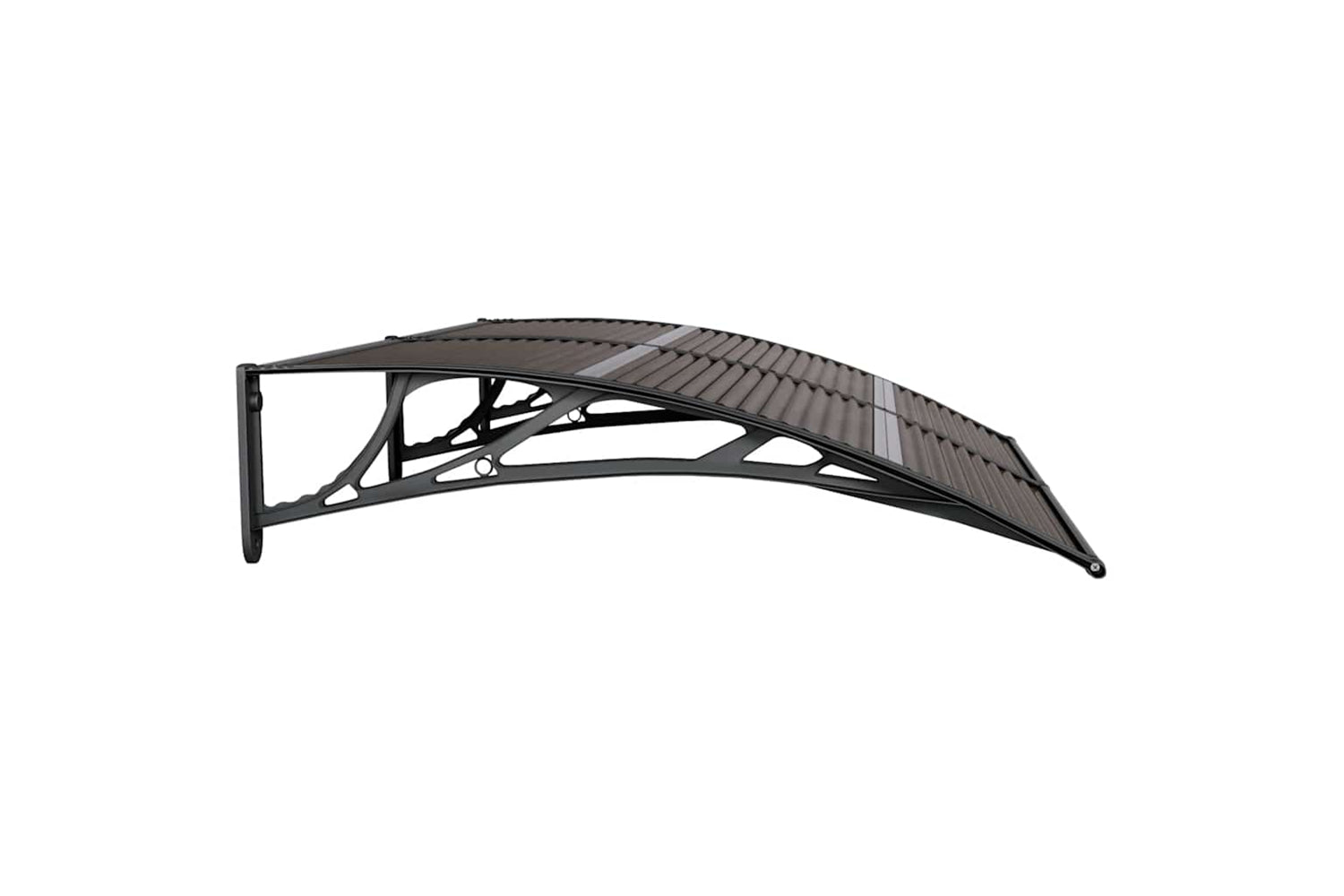 vidaXL Door Canopy Black 150x100cm Polycarbonate-4
