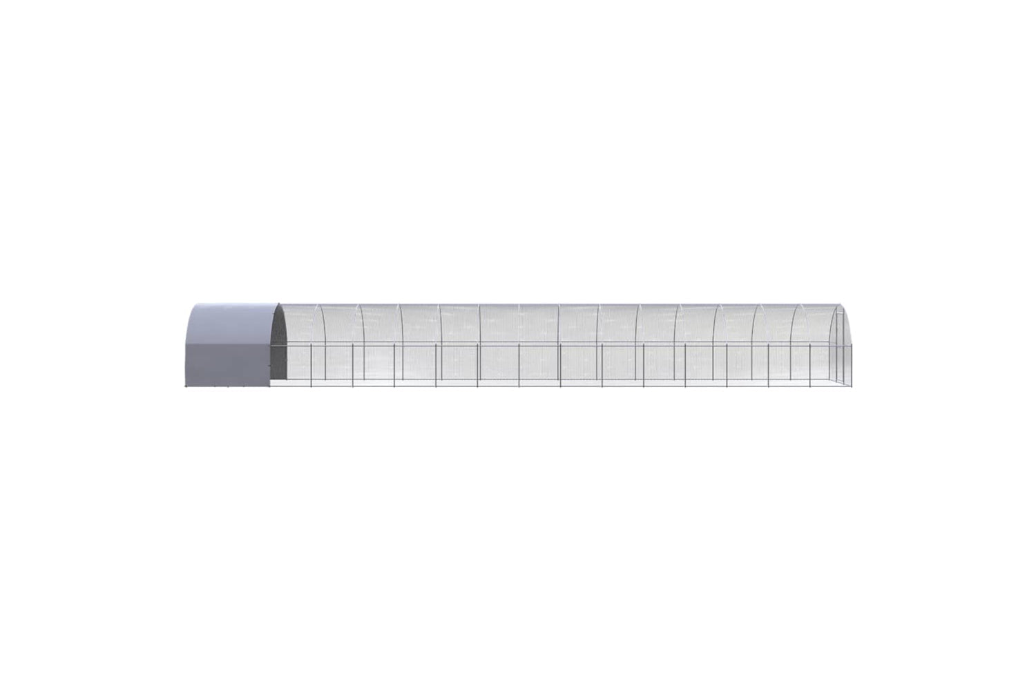 Vidaxl 3095478 Outdoor Chicken Coop 3x16x2 M Galvanised Steel-4