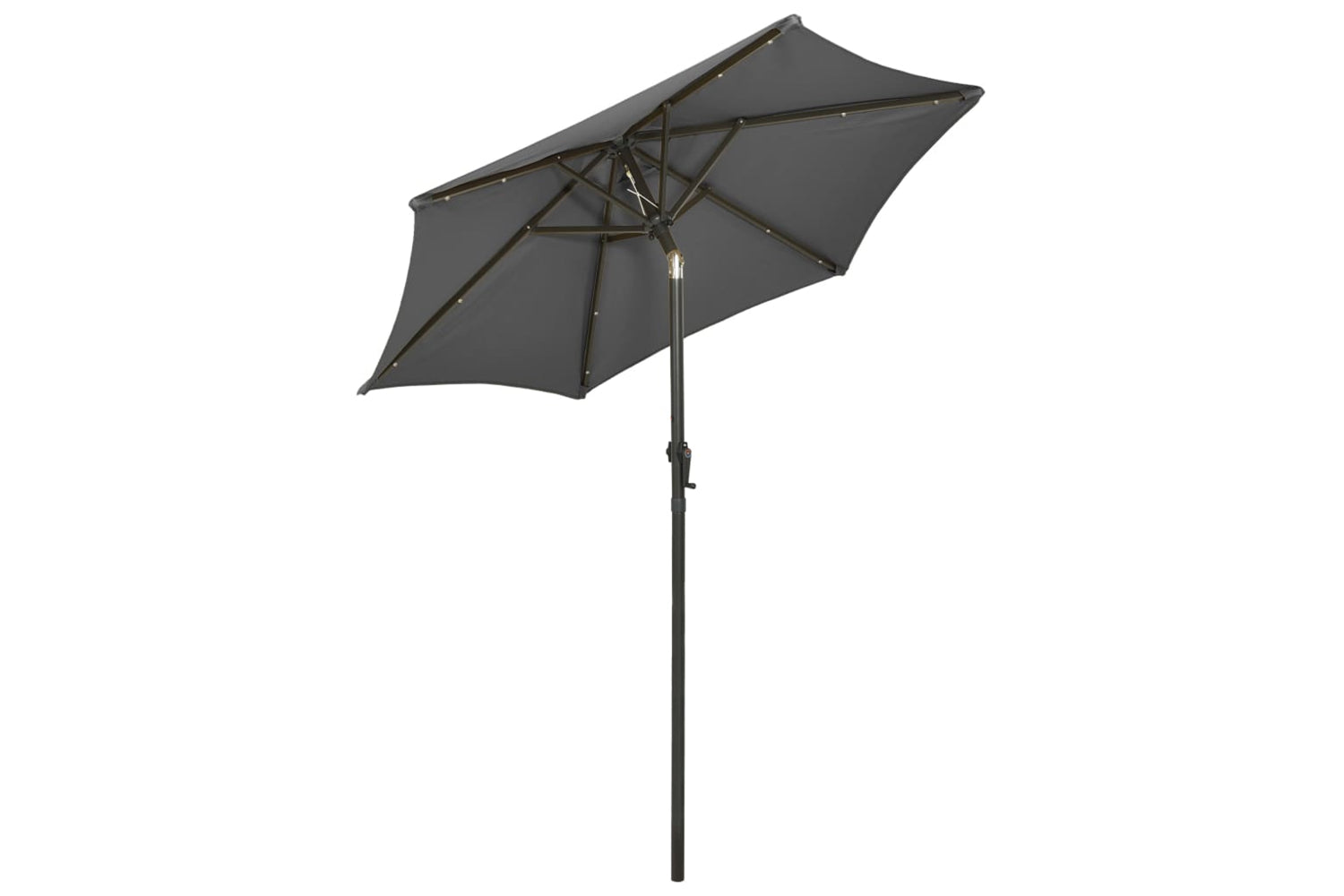 Vidaxl 313559 Parasol With Led Lights Anthracite 200x211 Cm Aluminium-4