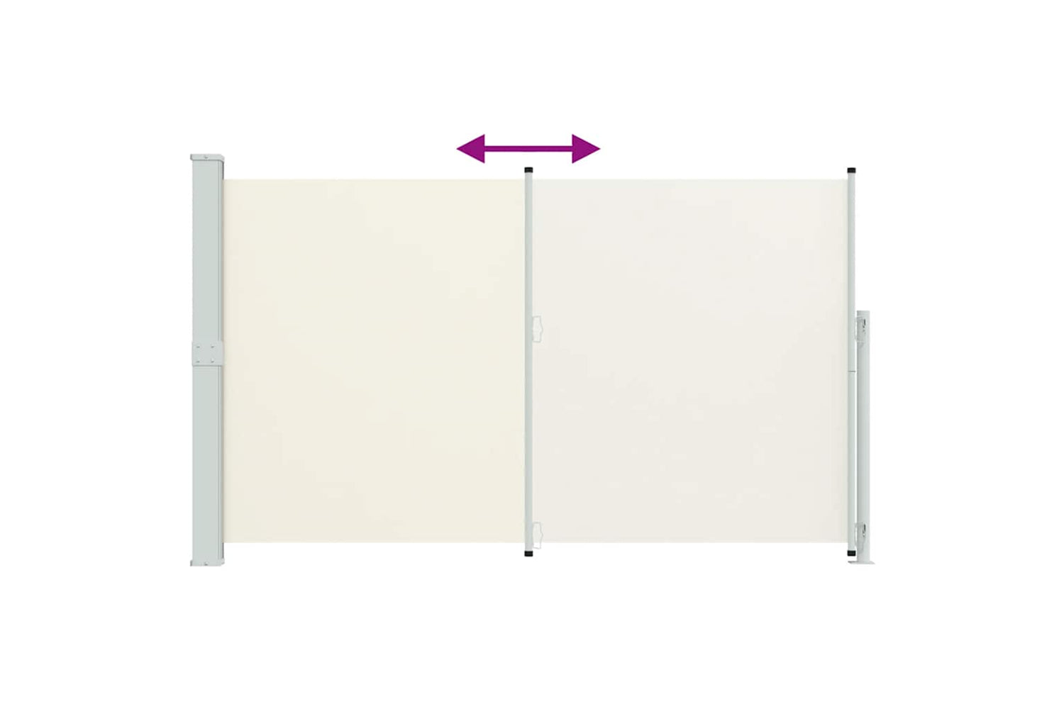 vidaXL 313400 Patio Retractable Side Awning 180x300cm Cream-6