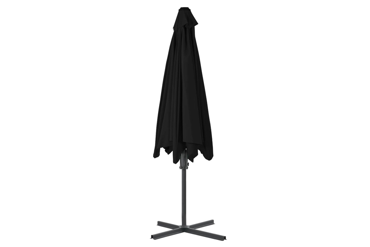 vidaXL 312520 Outdoor Parasol With Steel Pole Black 300x230cm-4