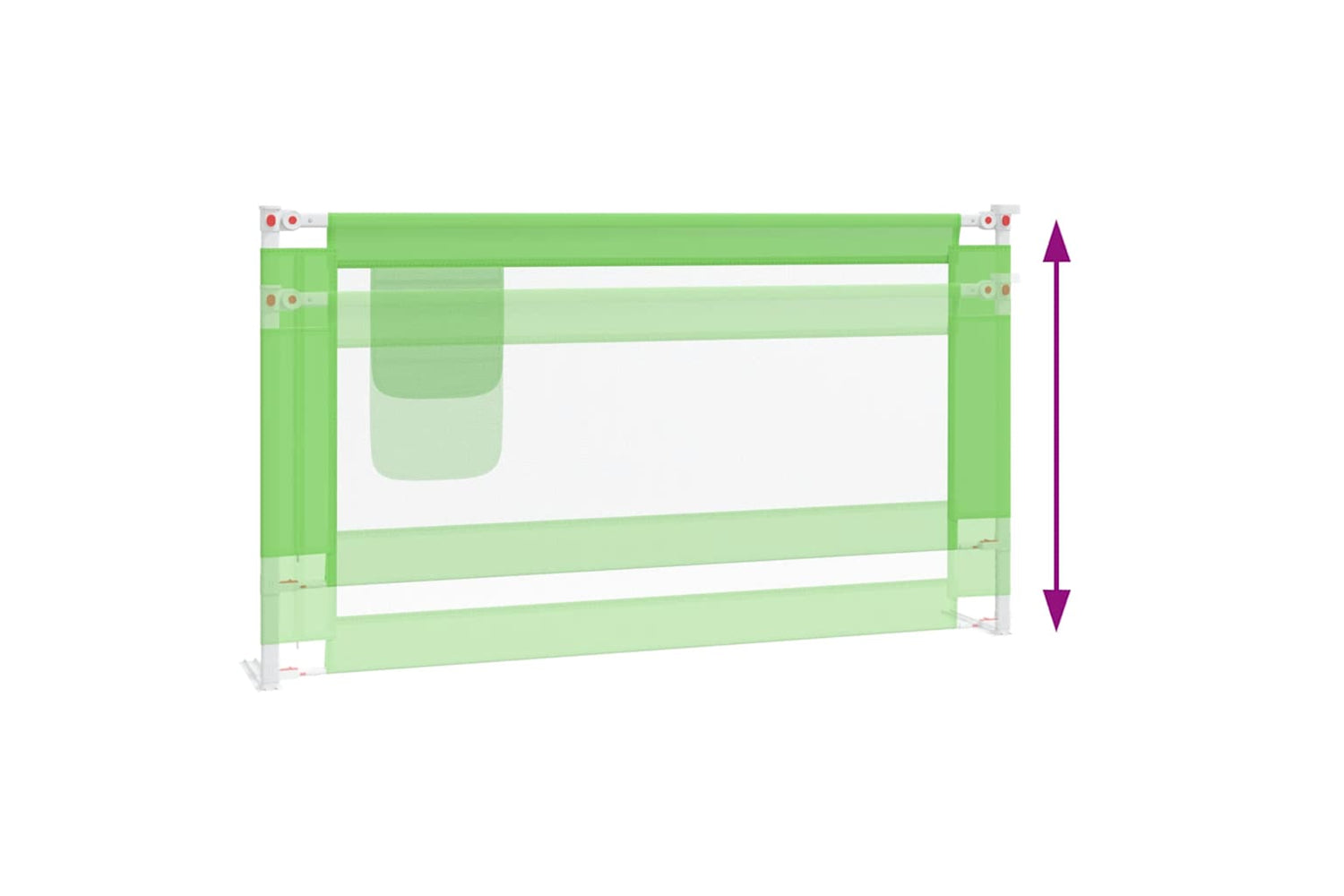 Vidaxl Toddler Safety Bed Rail Green 150x25 Cm Fabric-5