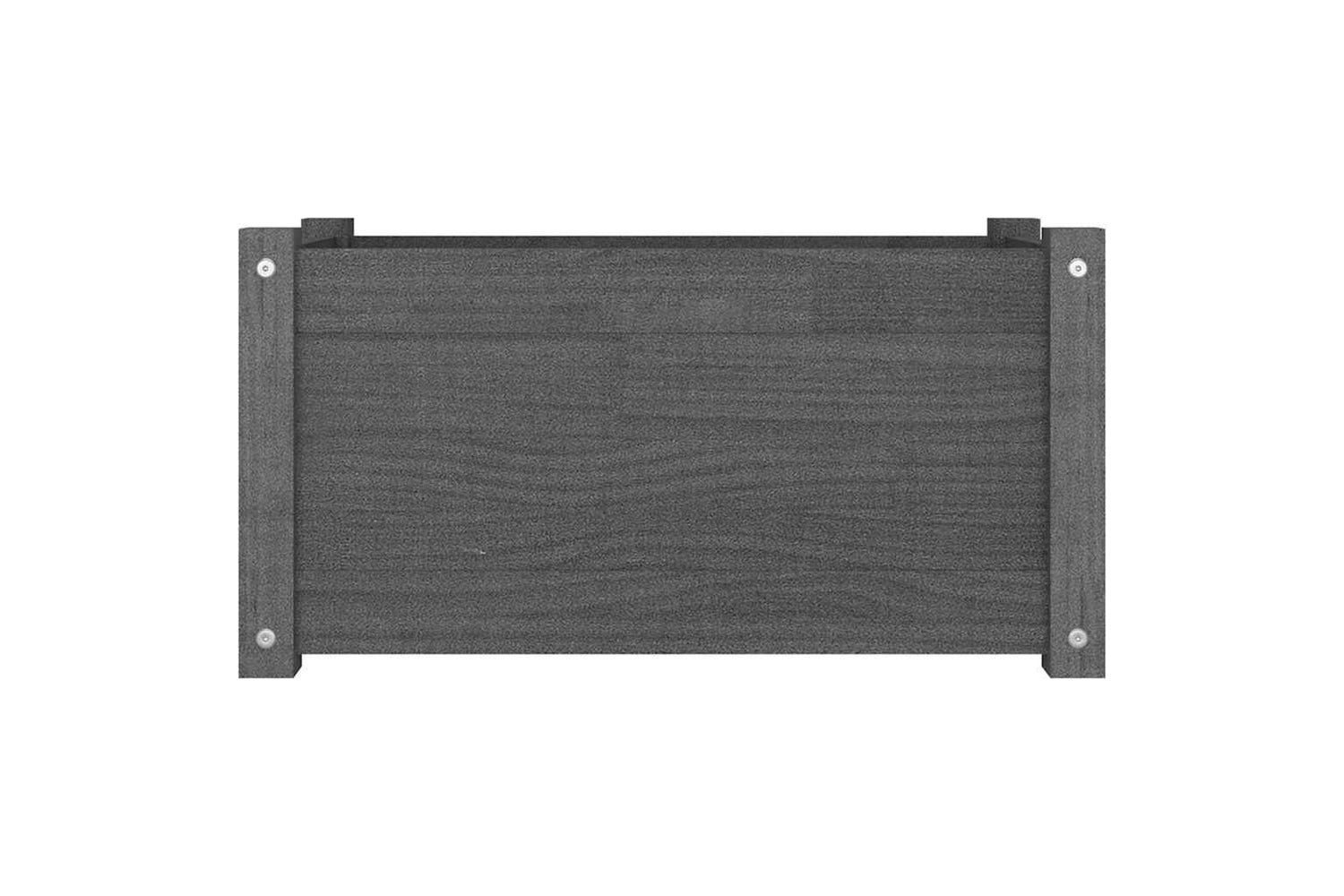 vidaXL 810708 Garden Planter Grey 60x31x31cm Solid Pinewood-2