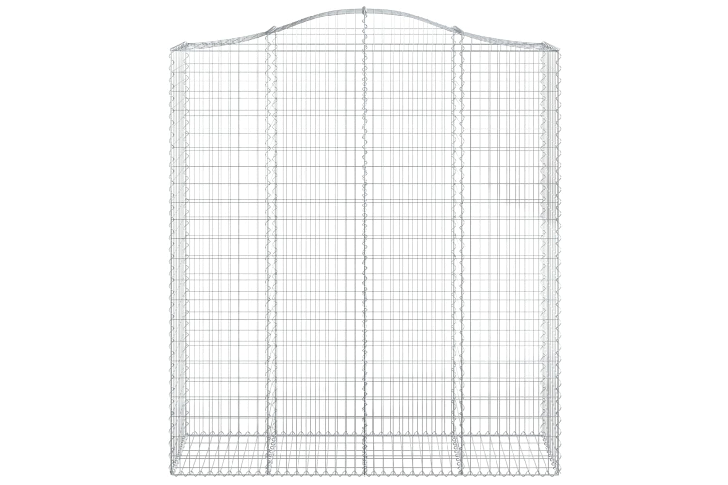vidaXL 153401 Arched Gabion Basket 200x50x220/240cm Galvanised Iron-2
