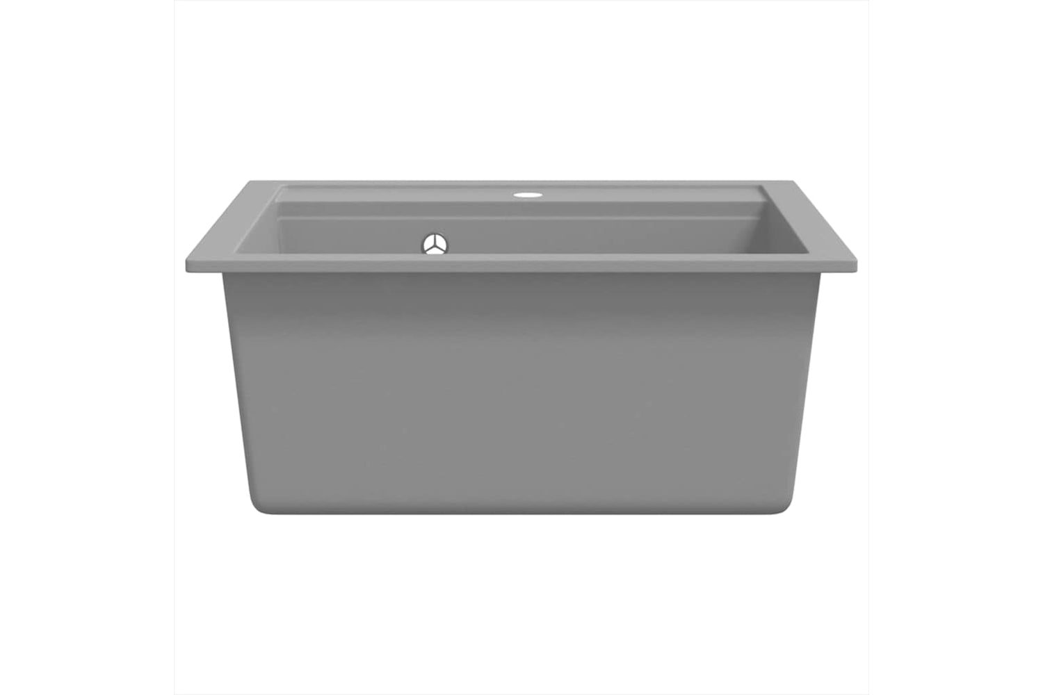Vidaxl Granite Kitchen Sink Single Basin Grey-3