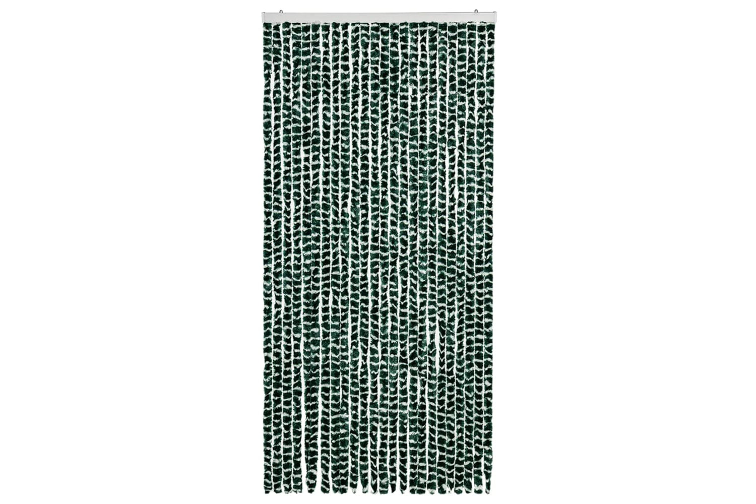 vidaXL Insect Curtain Green And White 100x220cm Chenille-2