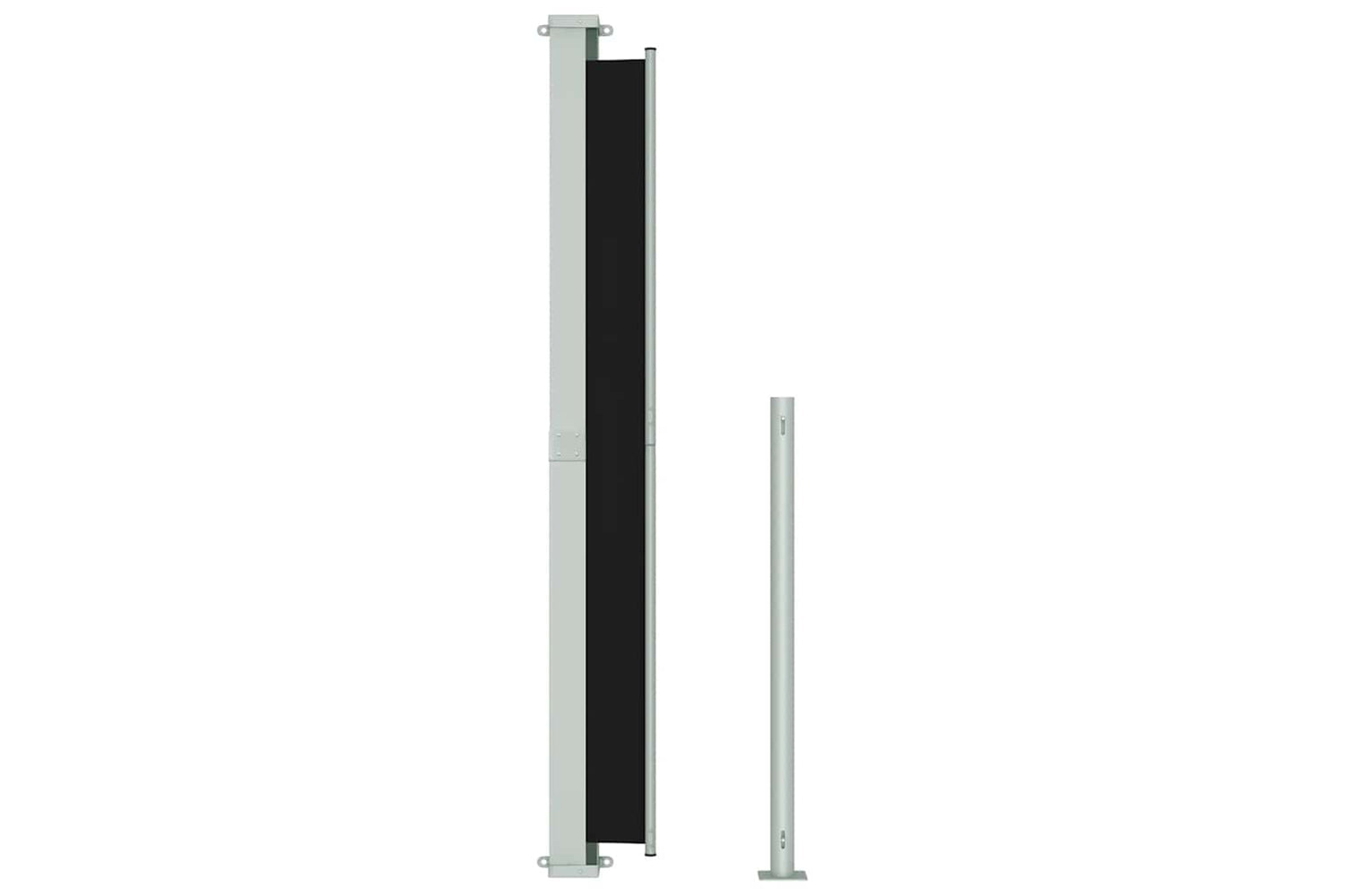 vidaXL 313399 Patio Retractable Side Awning 180x300cm Black-2
