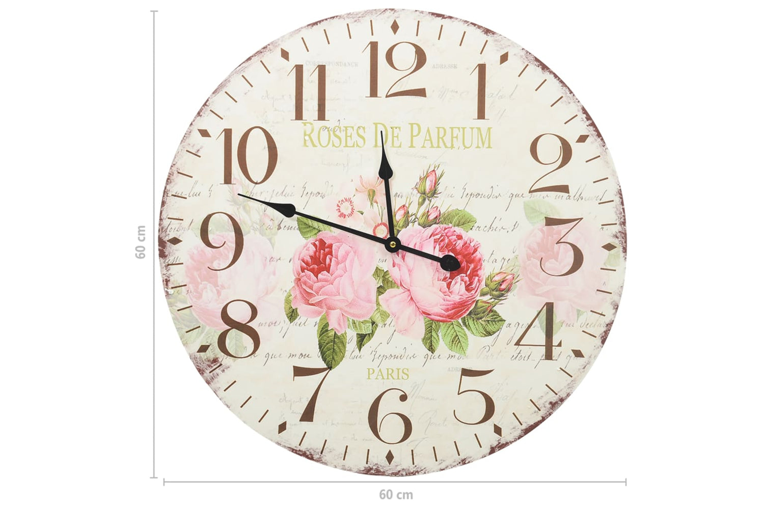 Vidaxl 325177 Vintage Wall Clock Flower 60 cm | Multicolour-4