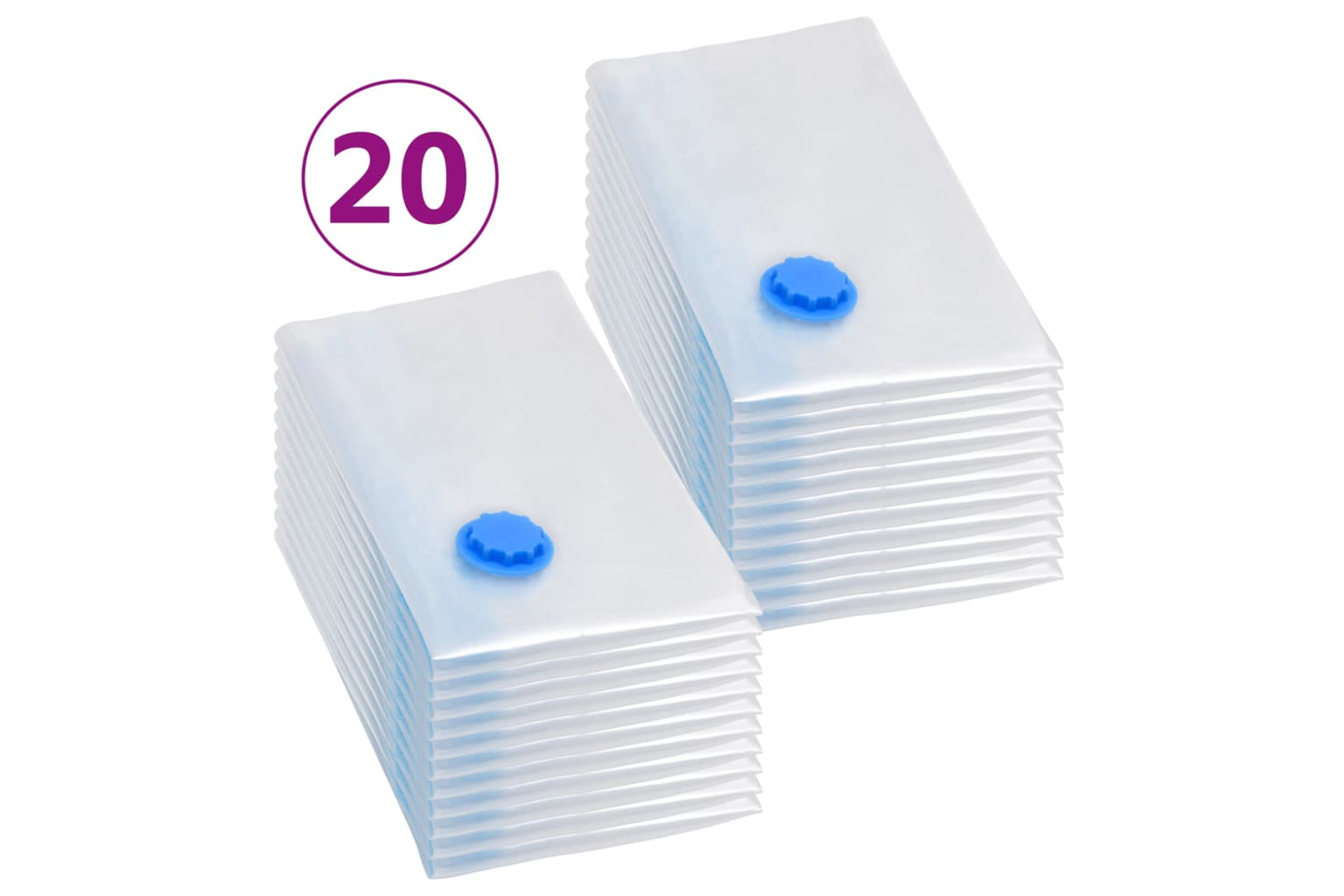 vidaXL 51333 Vacuum Travel Storage Bags Clothing Bags 80x60cm 20 Pcs-2