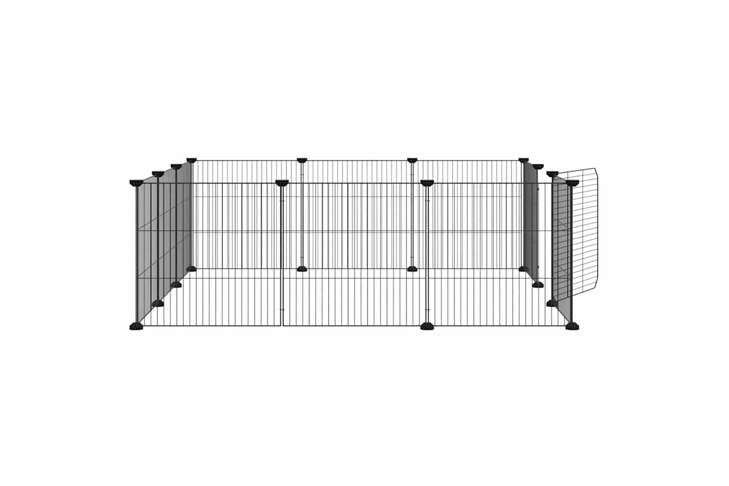 vidaXL 171626 12-panel Pet Cage With Door Black 35x35cm Steel-4
