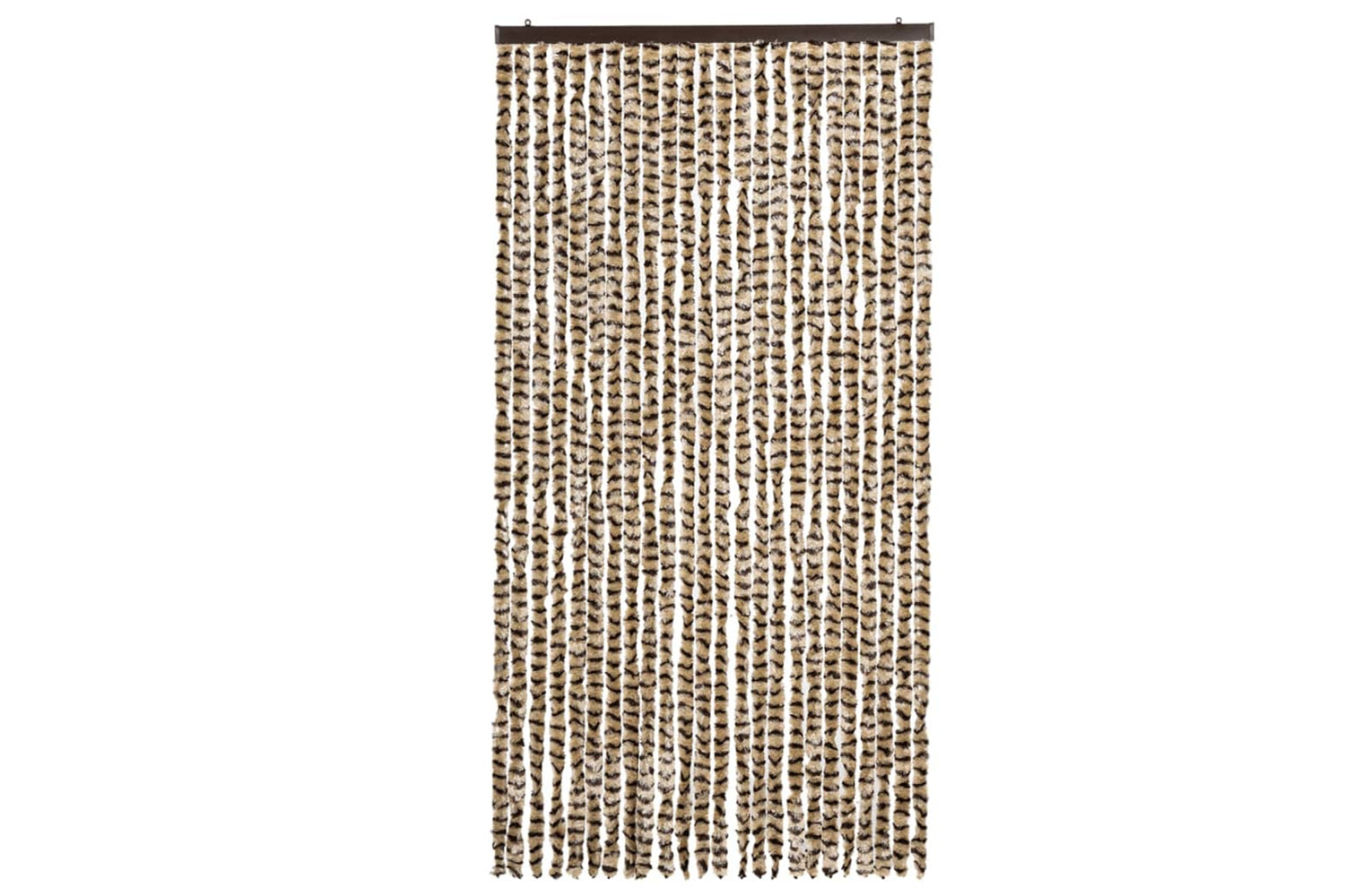 vidaXL Insect Curtain Beige And Brown 100x220cm Chenille-2