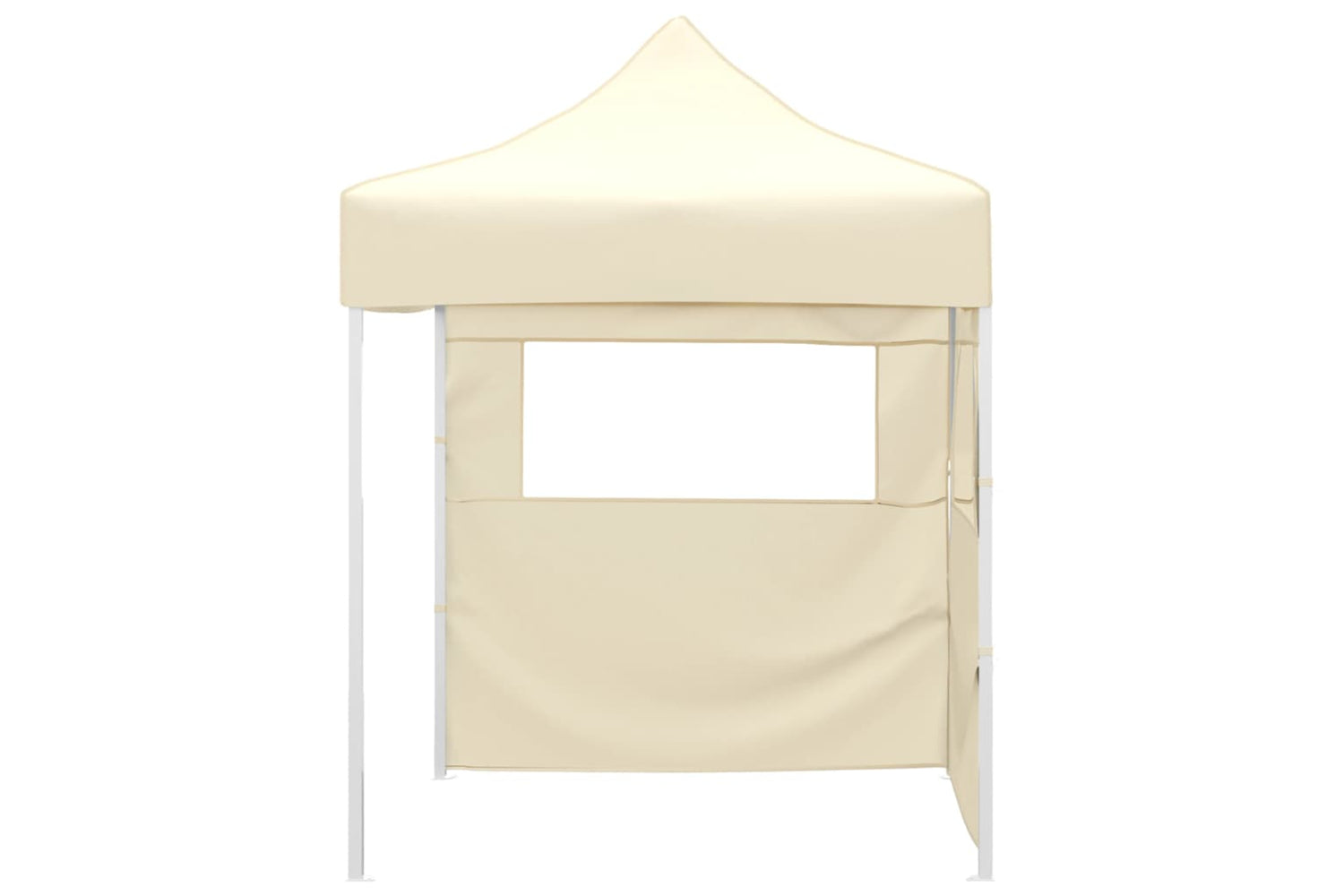 Vidaxl Professional Folding Party Tent With 2 Sidewalls 2x2 M Steel Cream-2