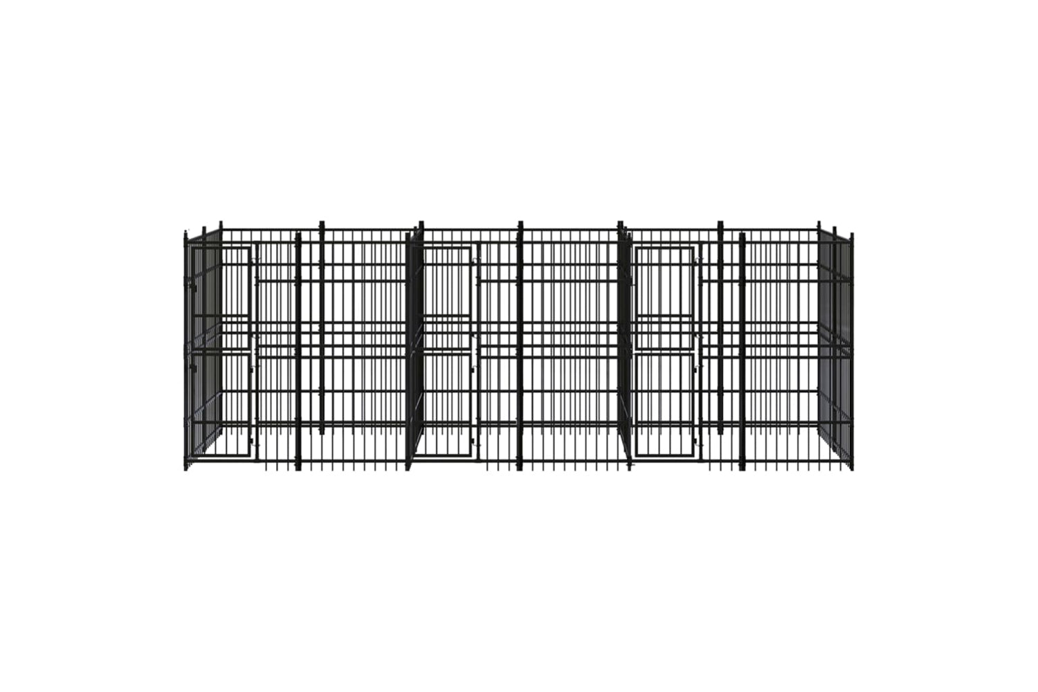 Vidaxl 3098011 Outdoor Dog Kennel Steel 11.06 M2-2